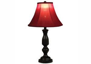 Matt Black Polyresin Table Lamp
