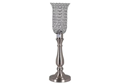 Image for Silver Table Lamp (Beaded Shade)