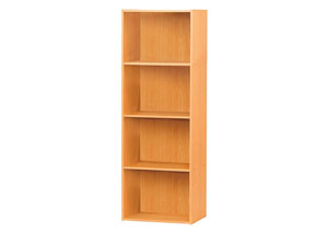 Samantha Beech 4 Shelf Bookcase