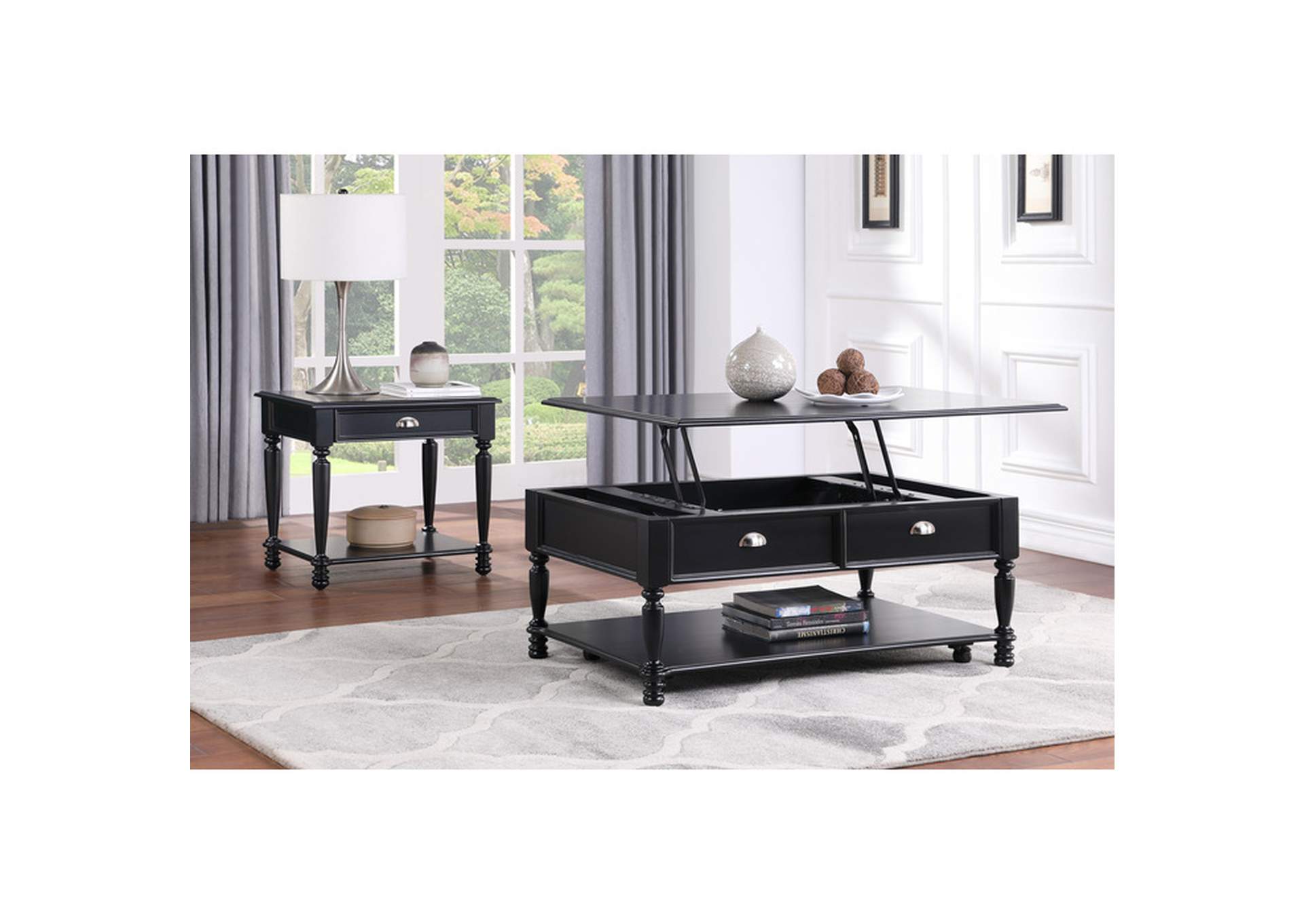 Sanders Lift Top Cocktail Table,Homelegance