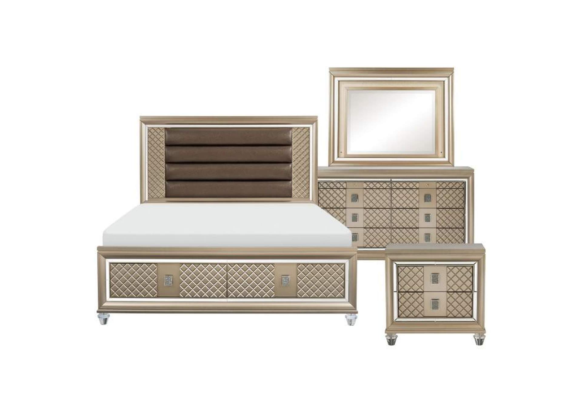 Loudon 4 Piece Queen Bedroom Set,Homelegance