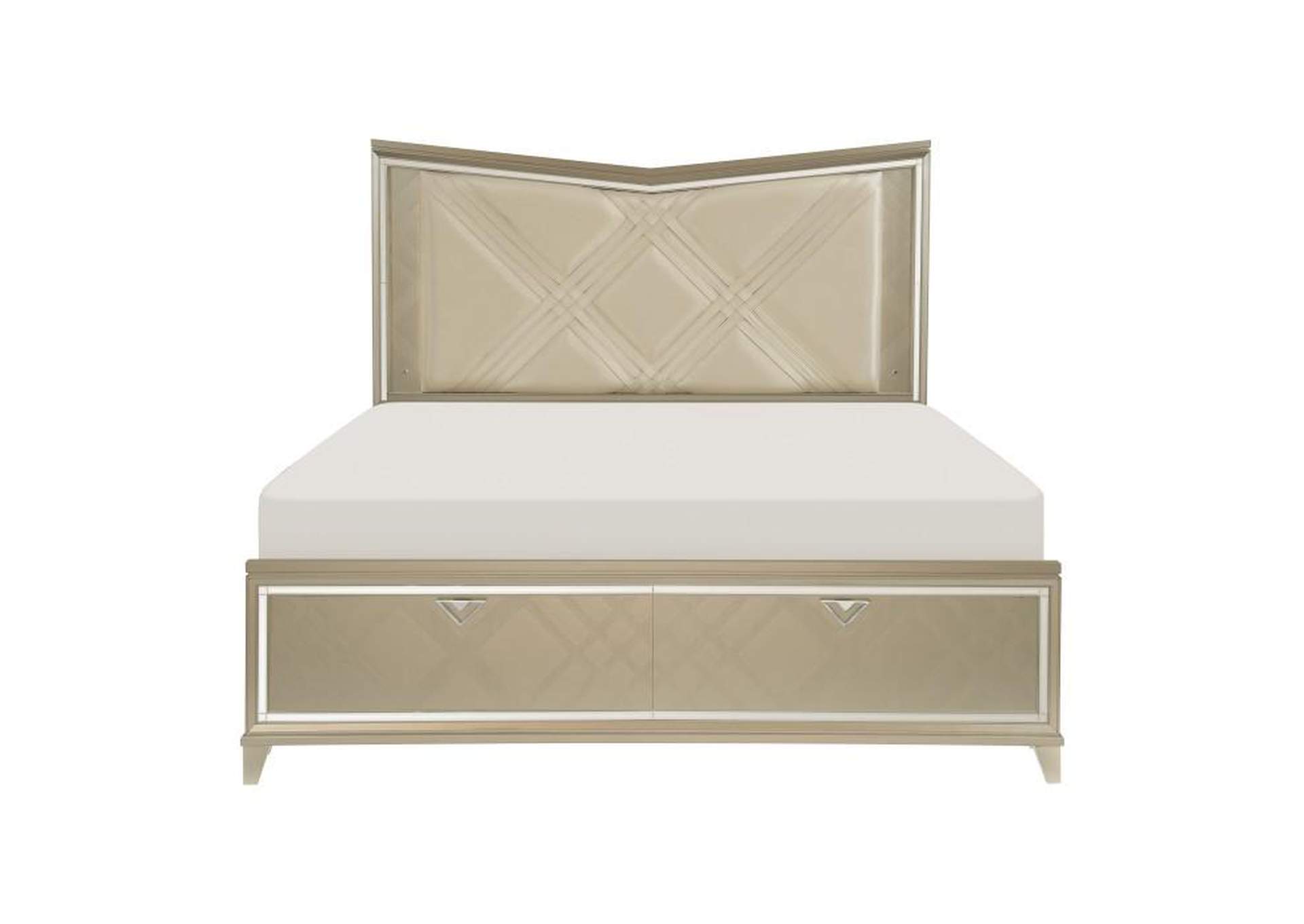 Bijou 4 Piece Queen Bedroom Set,Homelegance