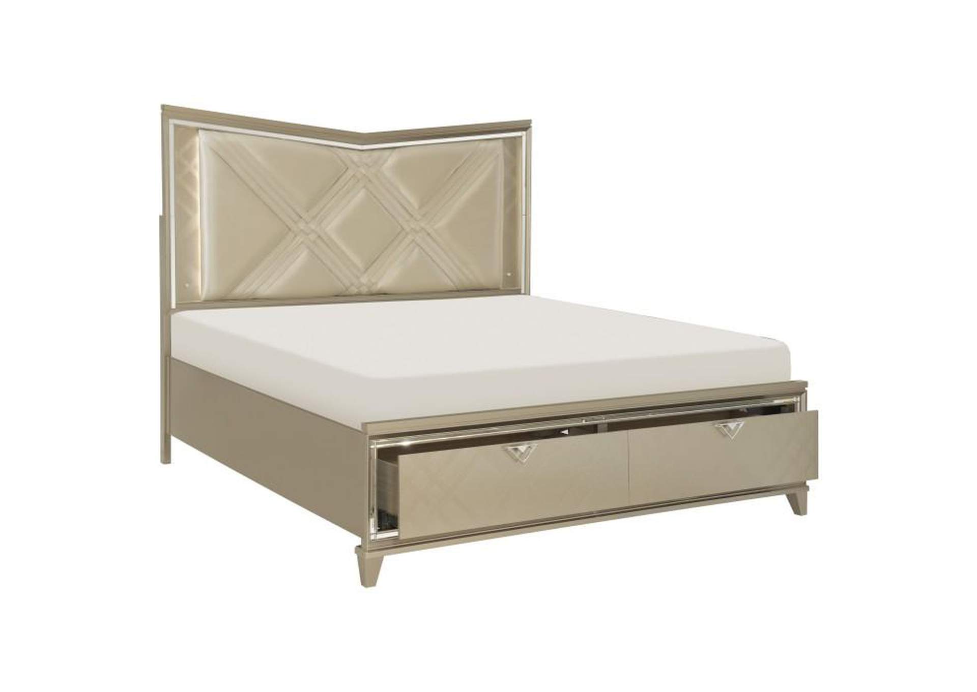 Bijou 4 Piece Queen Bedroom Set,Homelegance