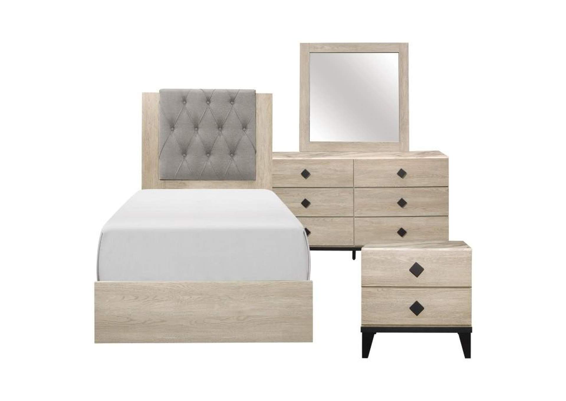 Whiting 4 Piece Twin Bedroom Set,Homelegance