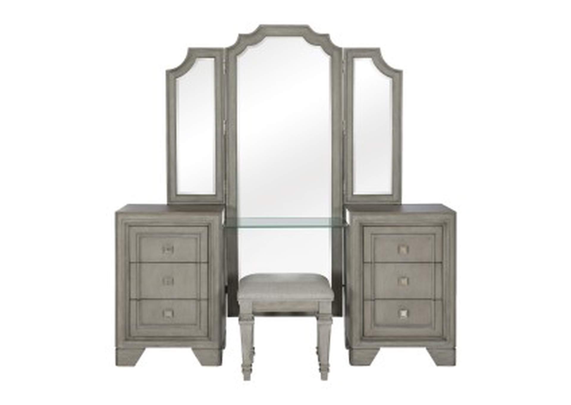 Colchester Vanity Dresser With Mirror,Homelegance