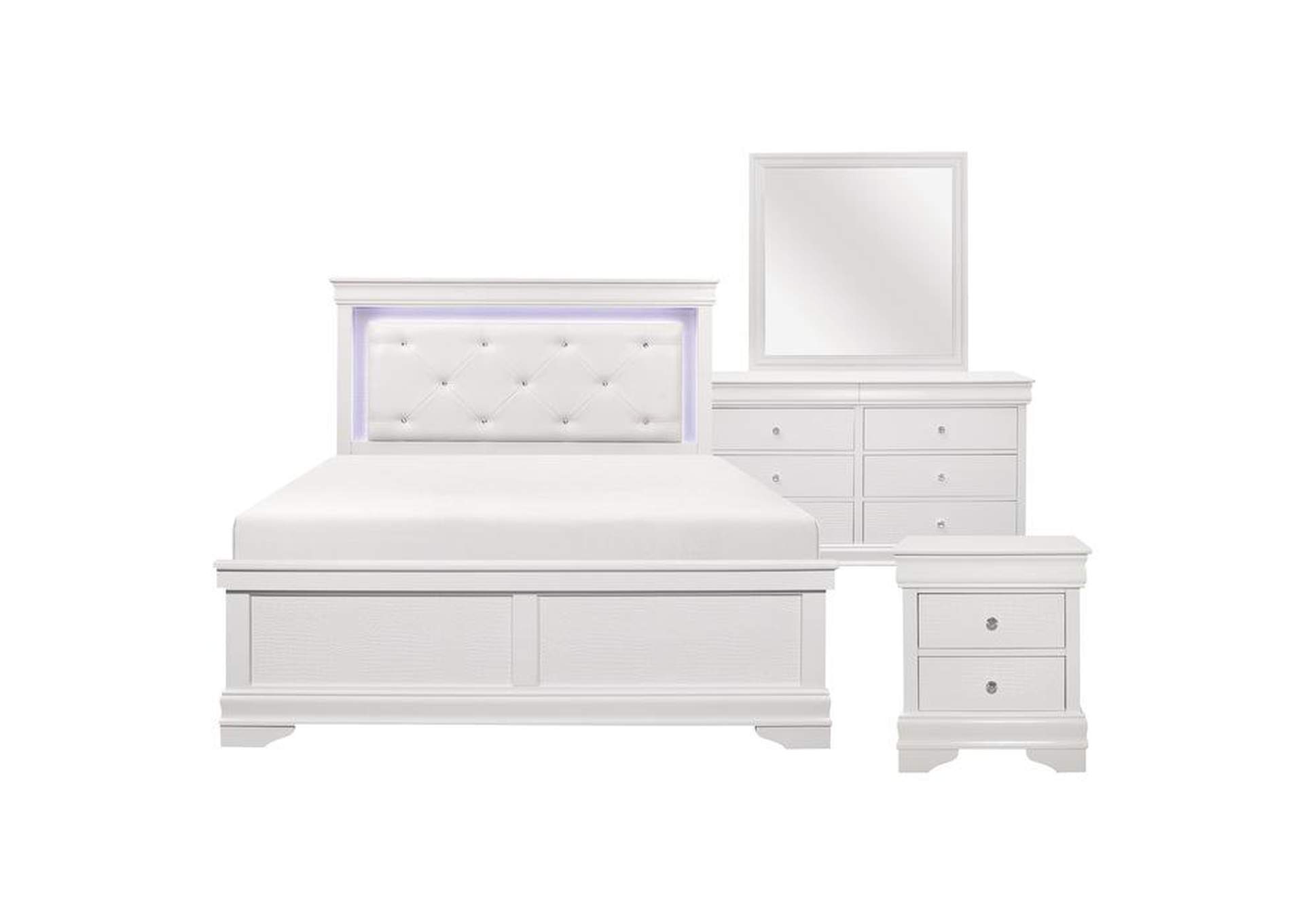 Lana 4 Piece Queen Bedroom Set,Homelegance