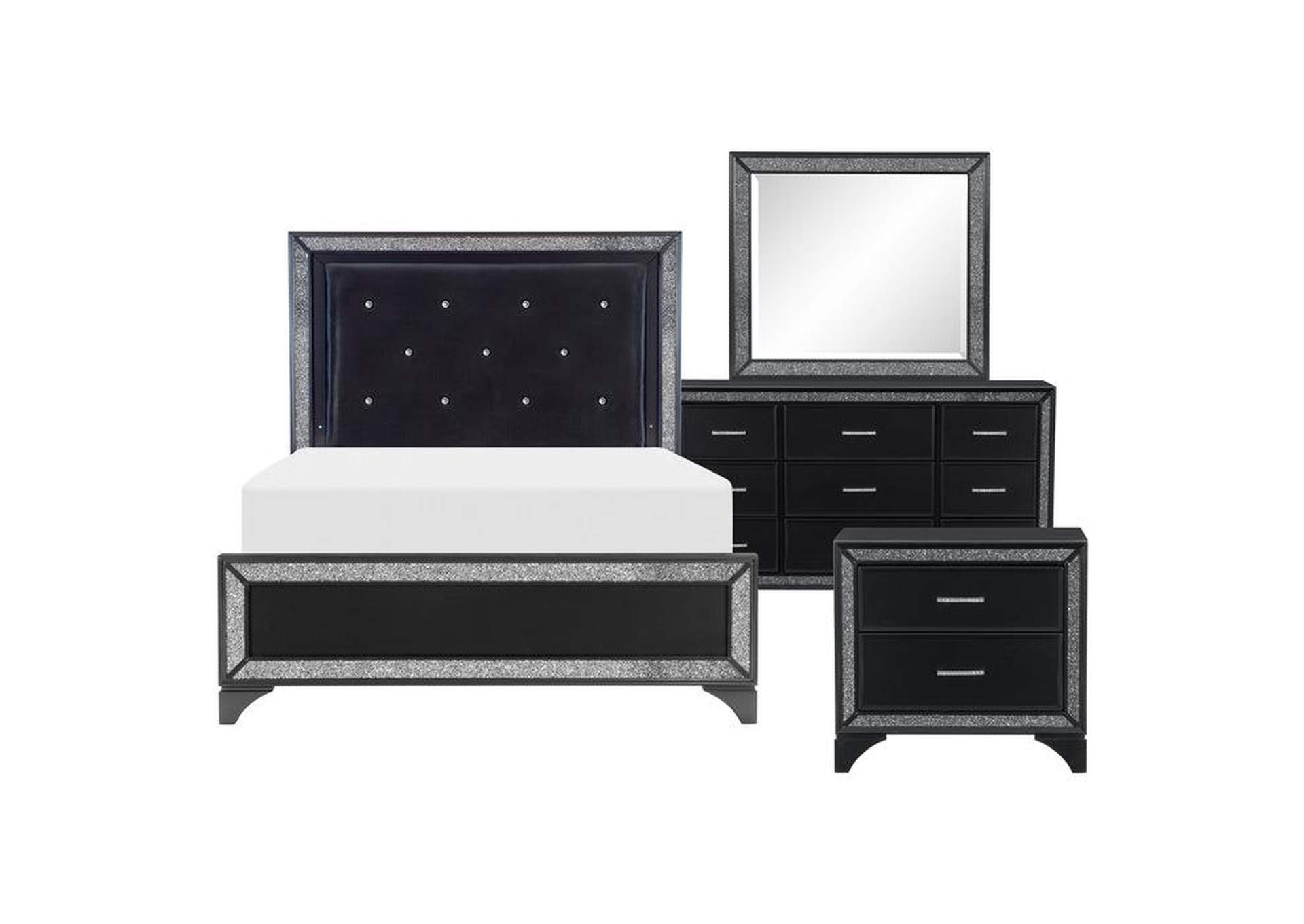 Salon 4 Piece Queen Bedroom Set,Homelegance