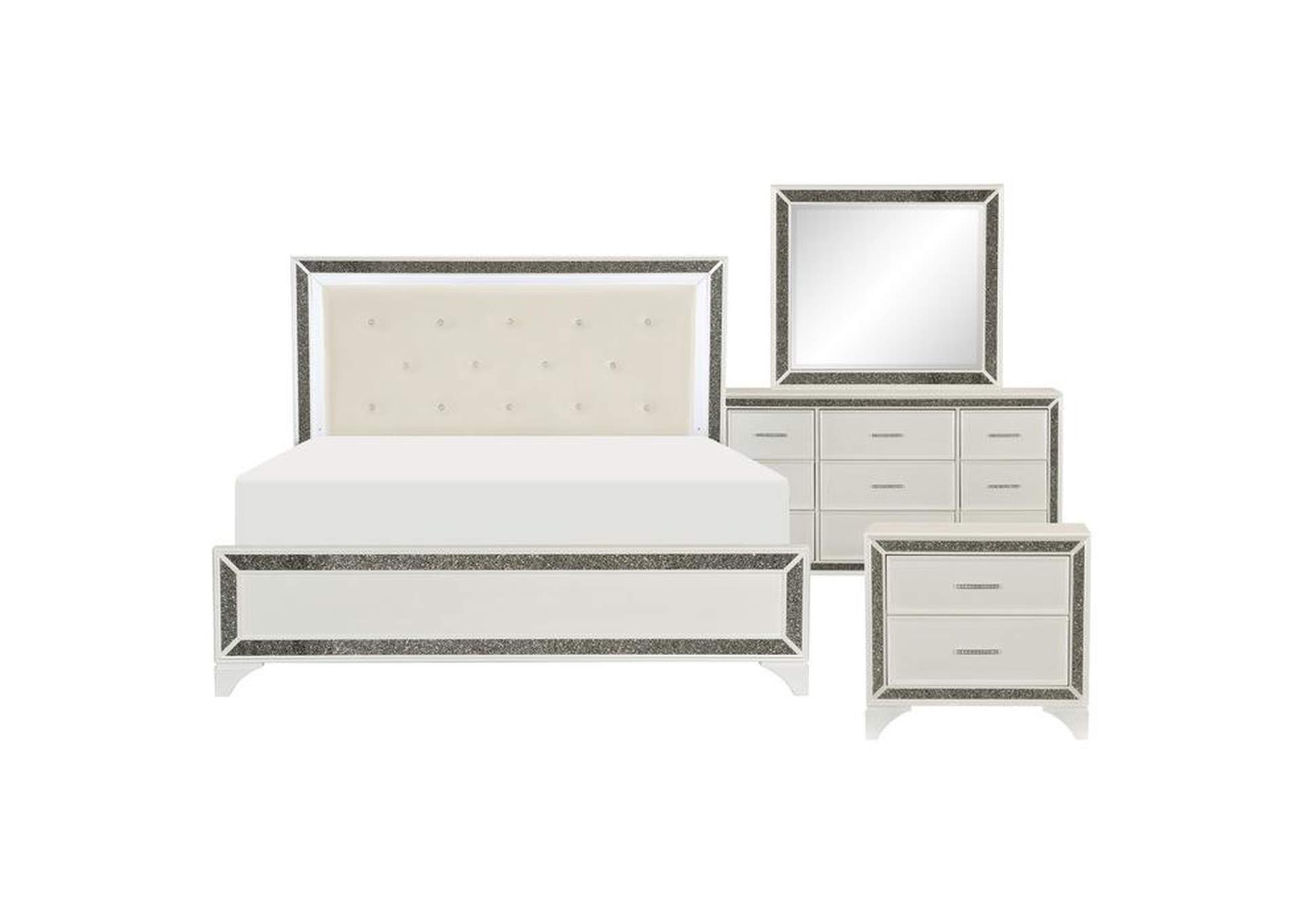 Salon 4 Piece Queen Bedroom Set,Homelegance