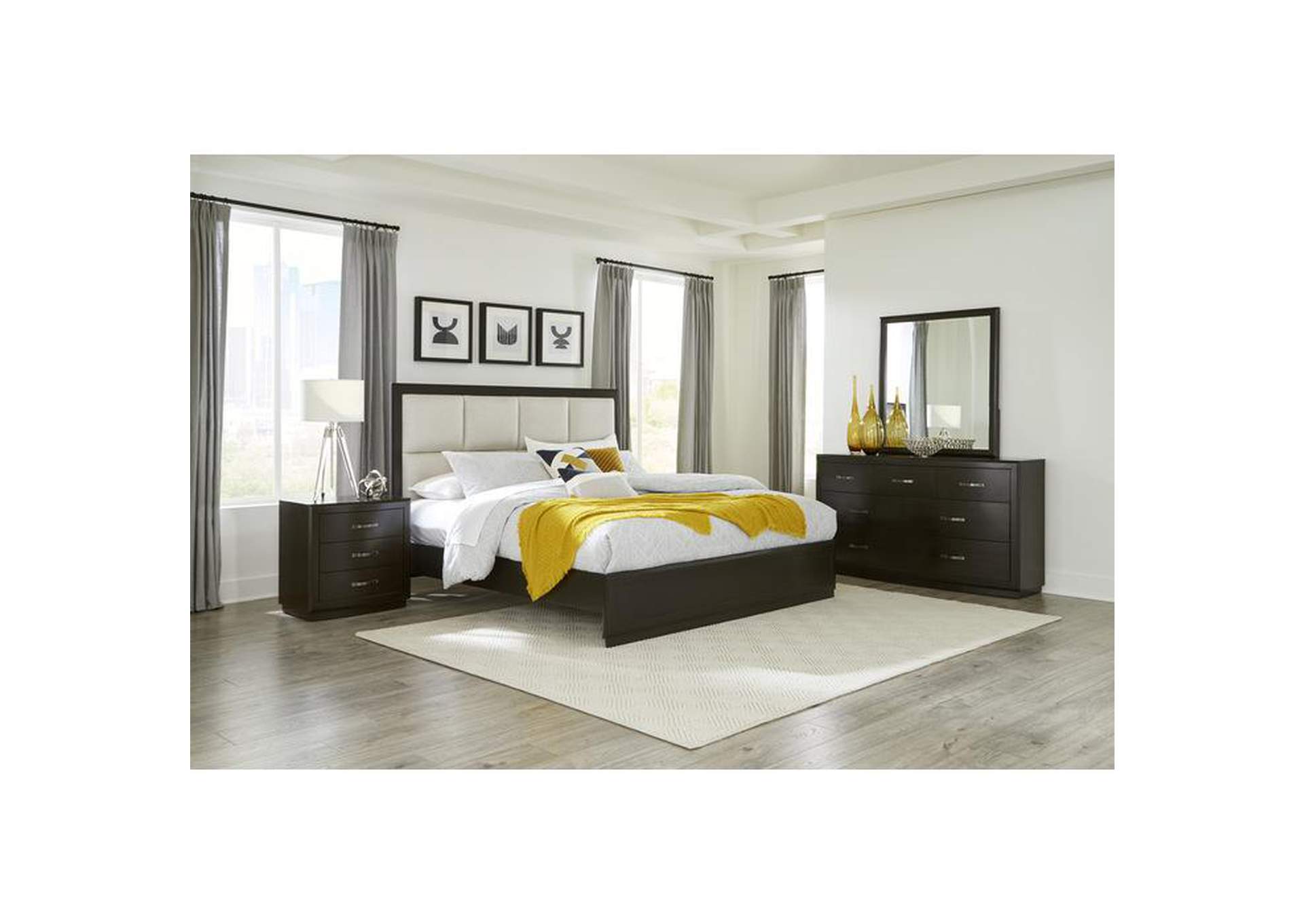 Hodgin California King Platform Bed,Homelegance