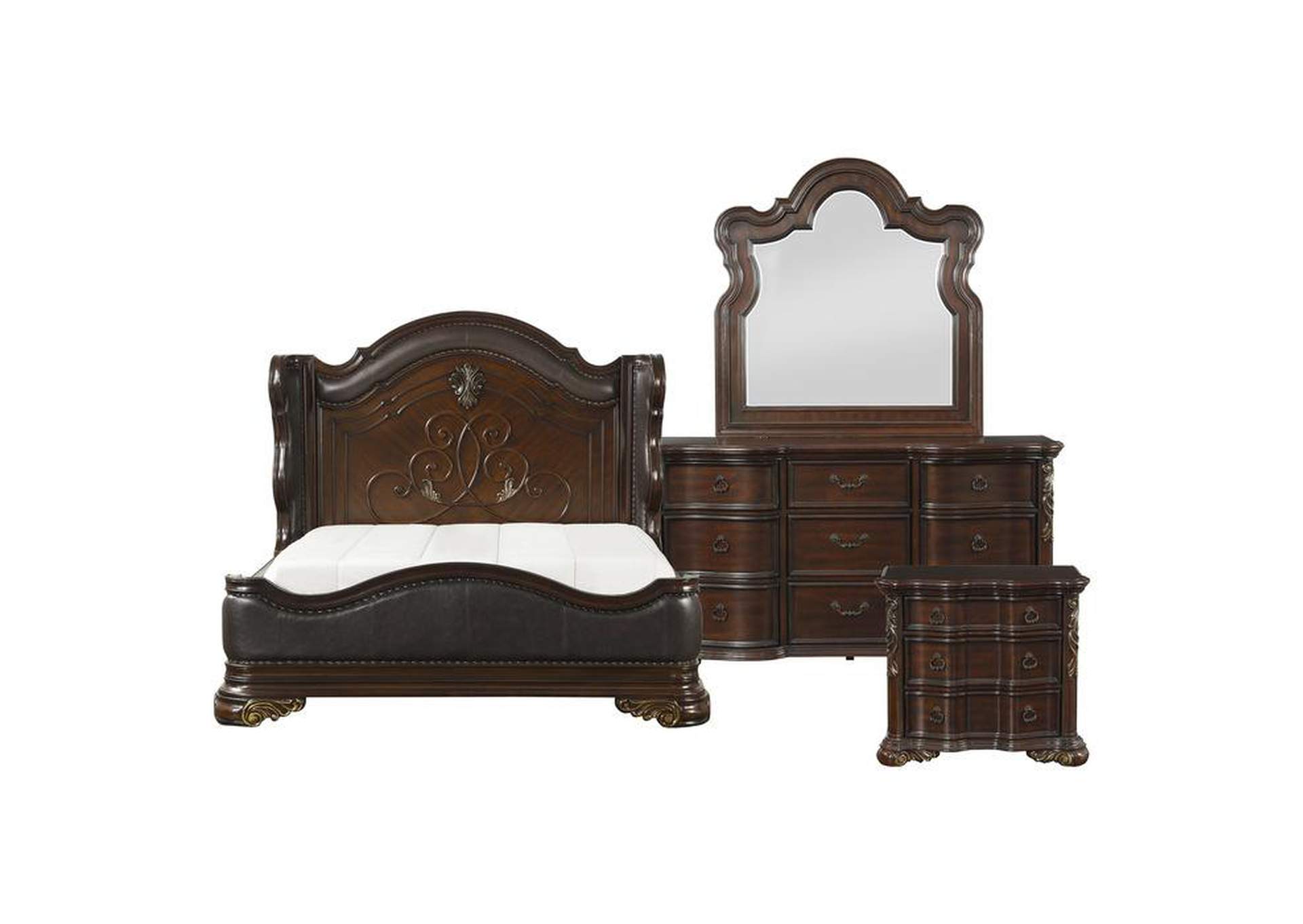 Highlands 4 Piece Queen Bedroom Set,Homelegance