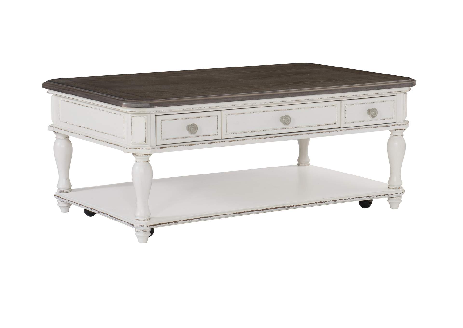 Willowick White Cocktail Table,Homelegance