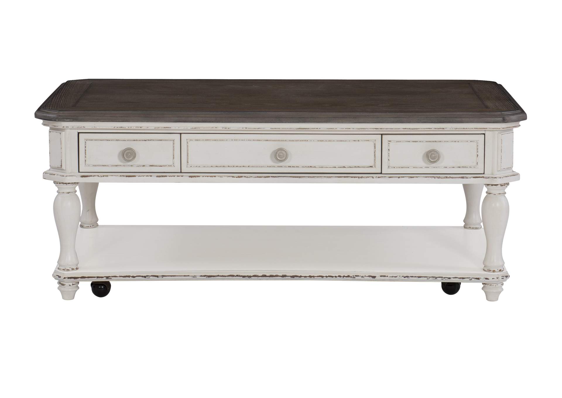 Willowick White Cocktail Table,Homelegance