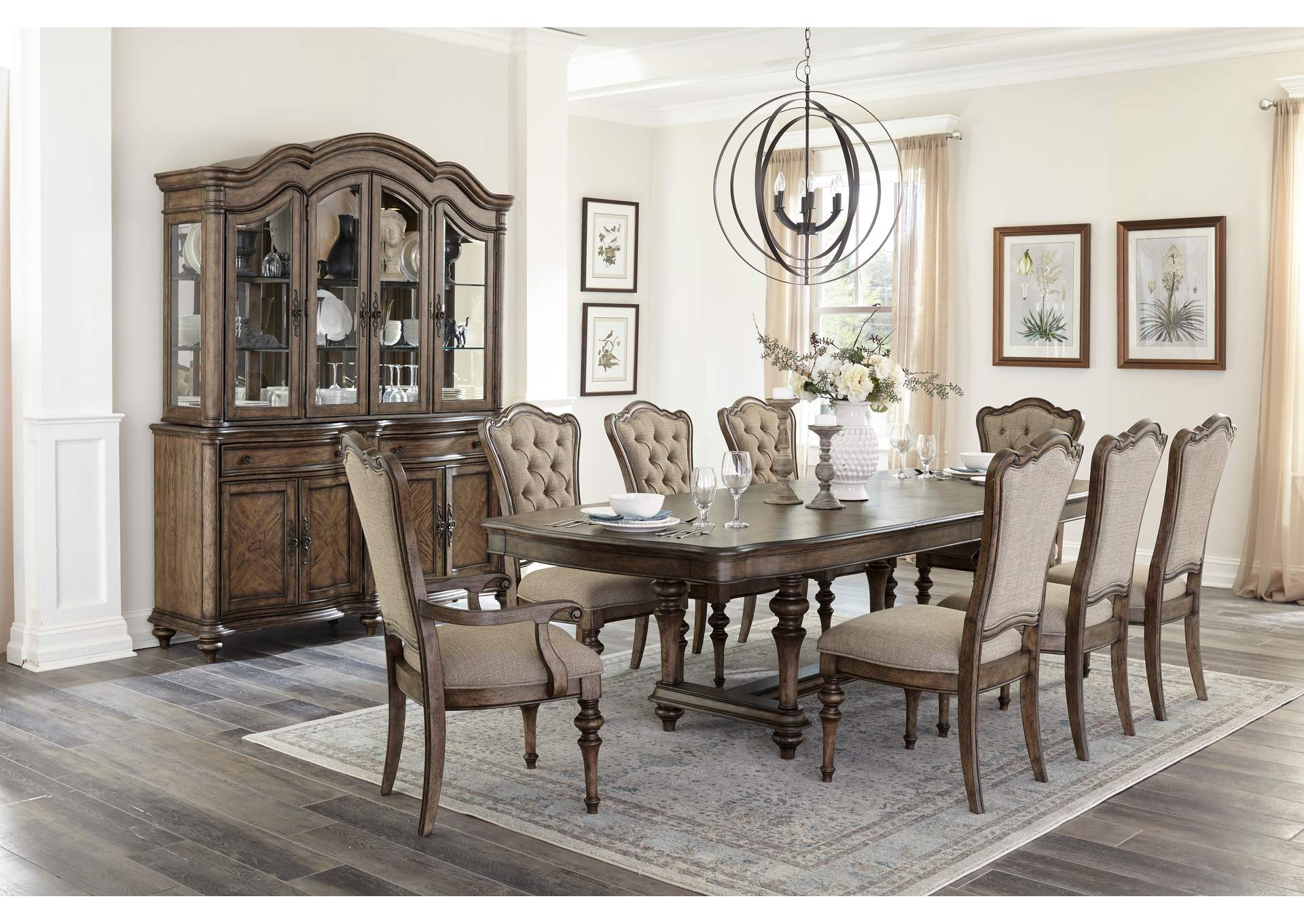 Heath Court Brown Dining Table,Homelegance