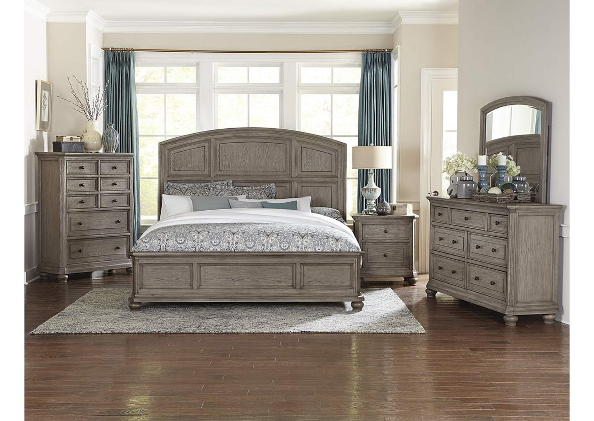Dresser,Grey,Rubberwood Oak Veneer,Homelegance