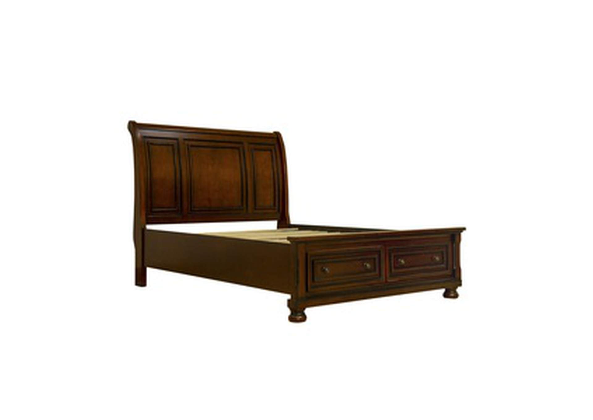 Queen Platform Bed With Footboard Storage,Homelegance