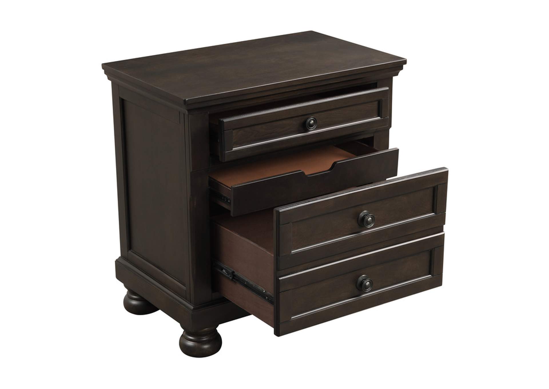 Begonia Night Stand with Hidden Drawer,Homelegance