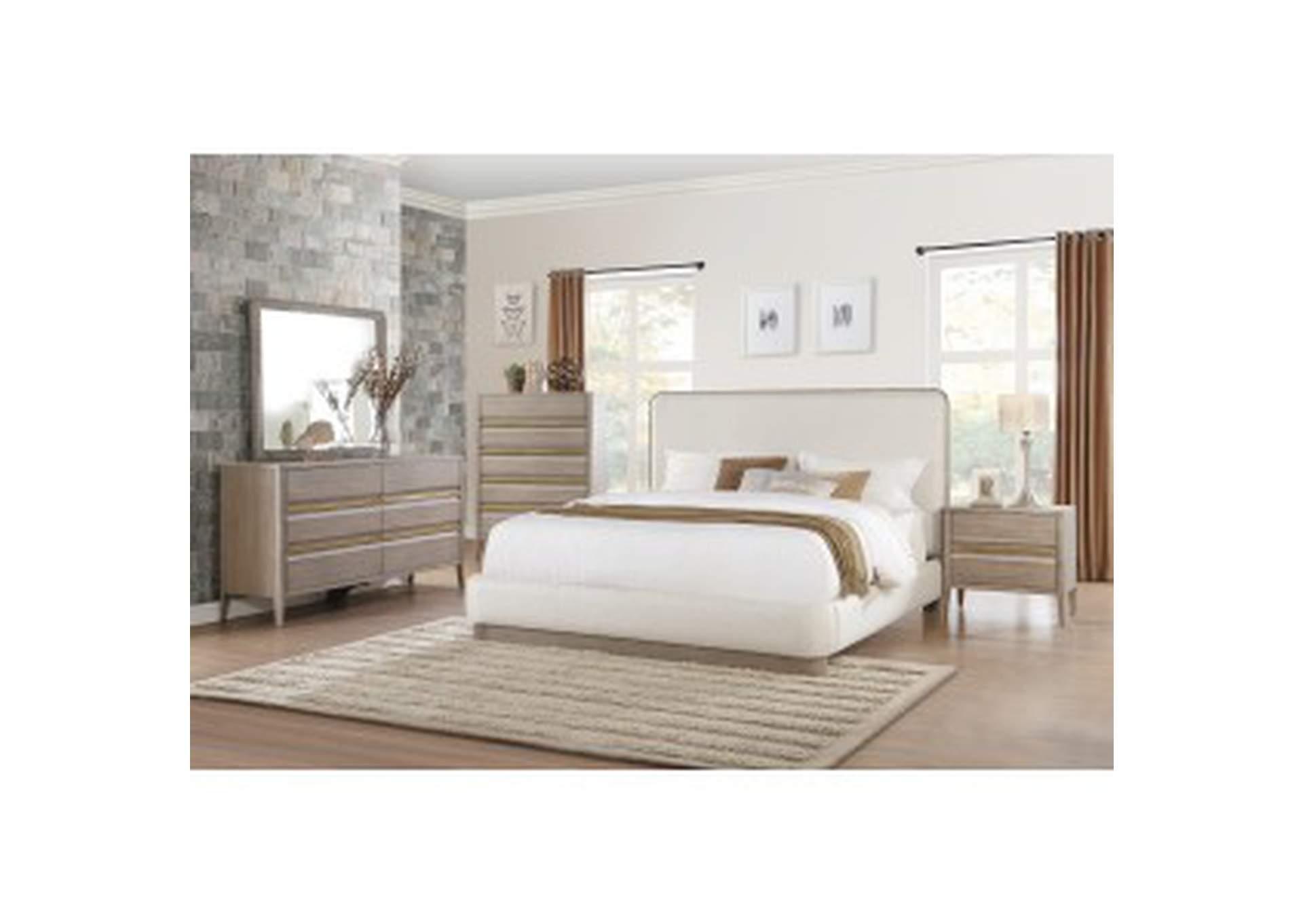 Aristide Eastern King Platform Bed,Homelegance