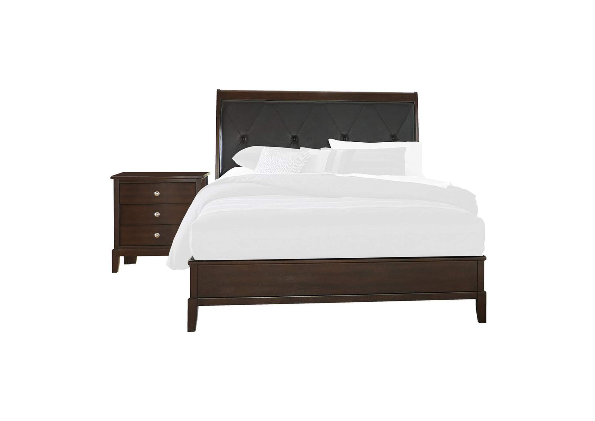 Night Stand,Cherry,Rawer With Stained,Homelegance