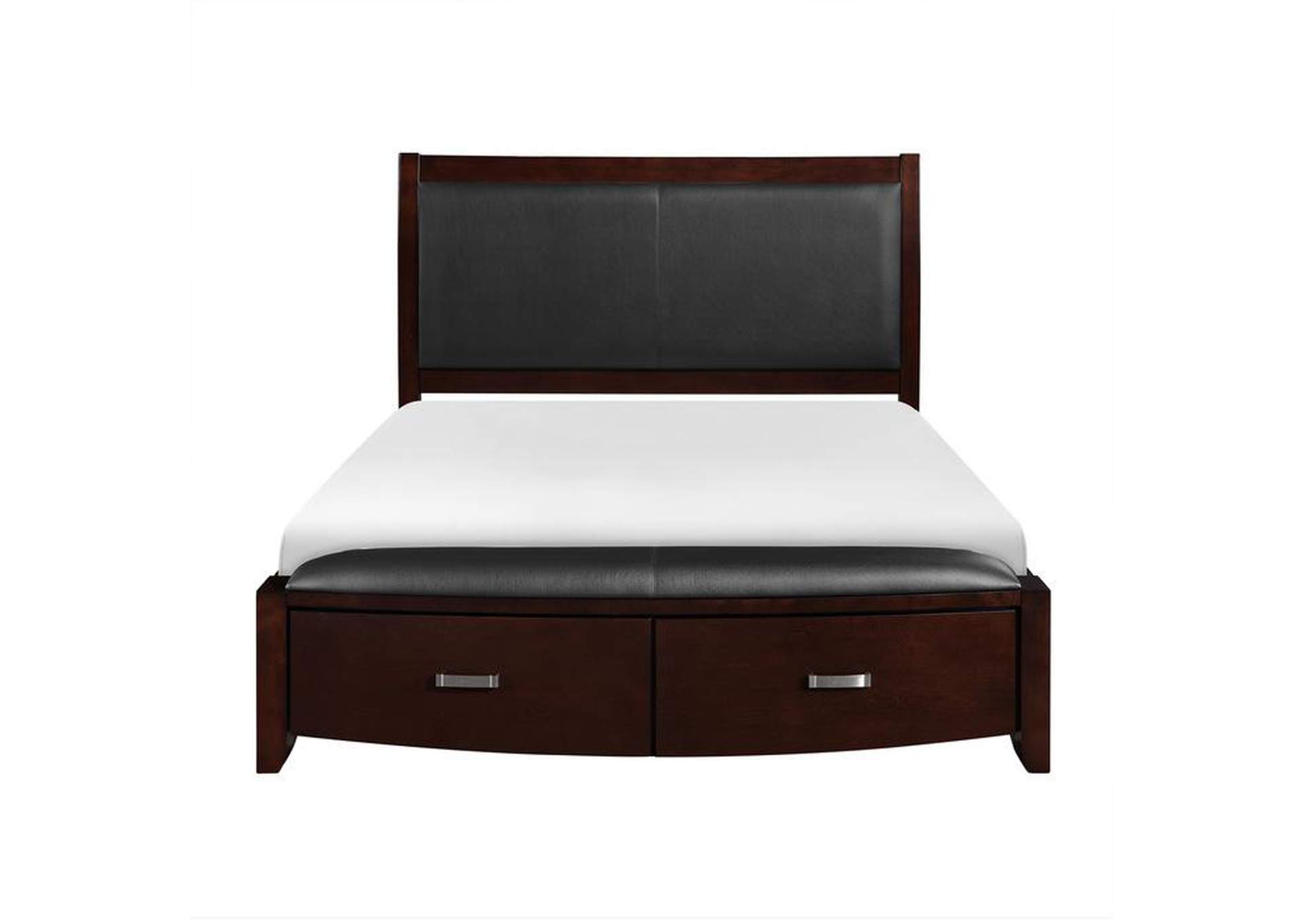 Lyric California King Sleigh Platform Bed With Footboard Storage,Homelegance