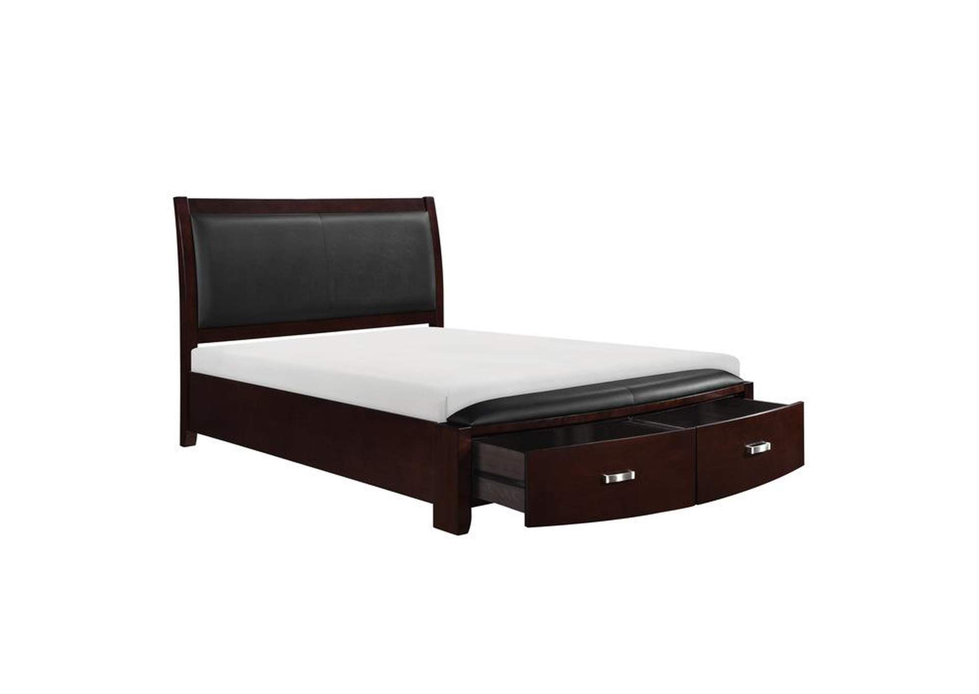 Lyric California King Sleigh Platform Bed With Footboard Storage,Homelegance