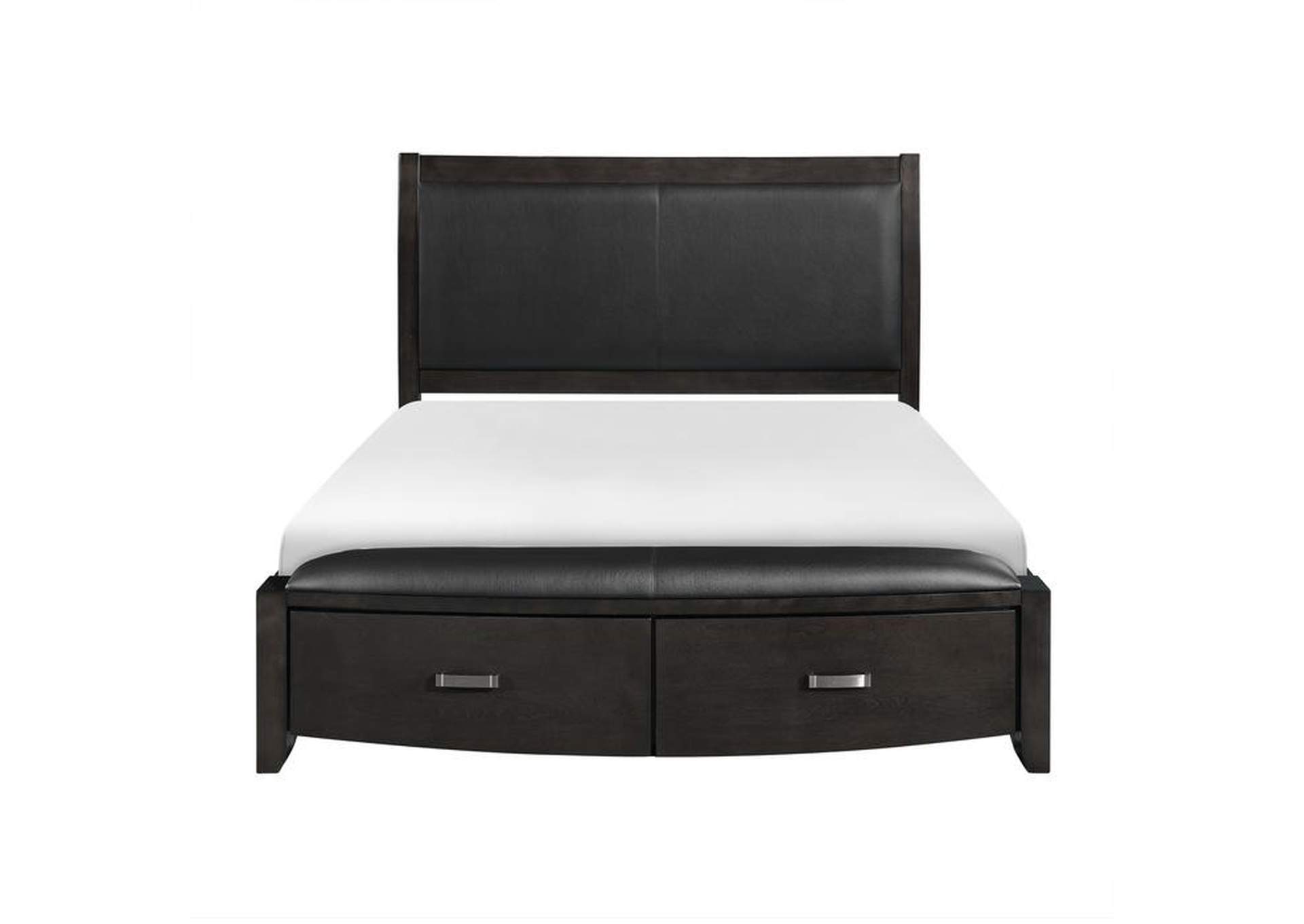 Lyric California King Sleigh Platform Bed With Footboard Storage,Homelegance