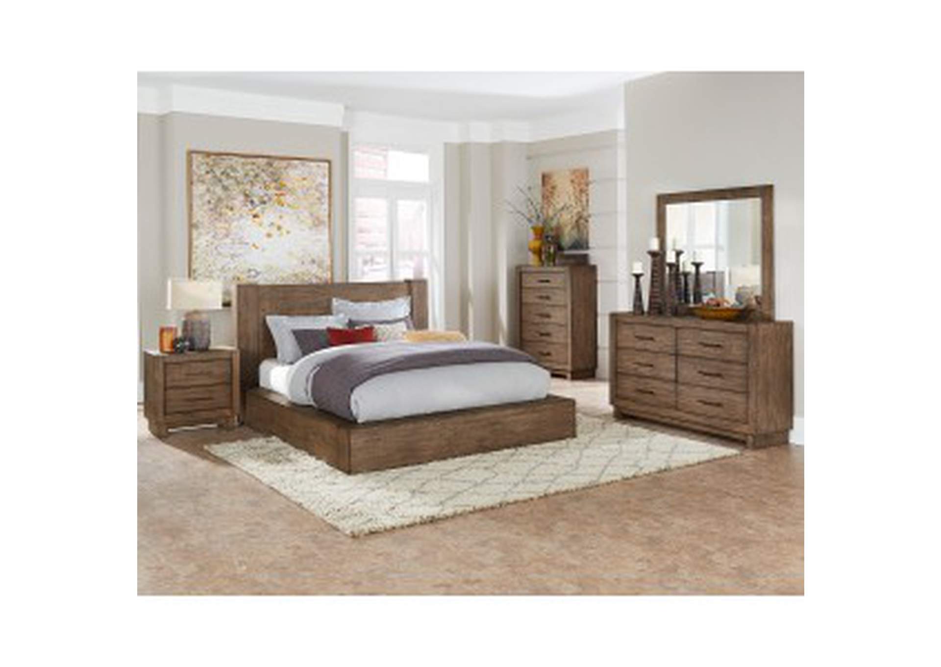 Korlan Queen Platform Bed,Homelegance