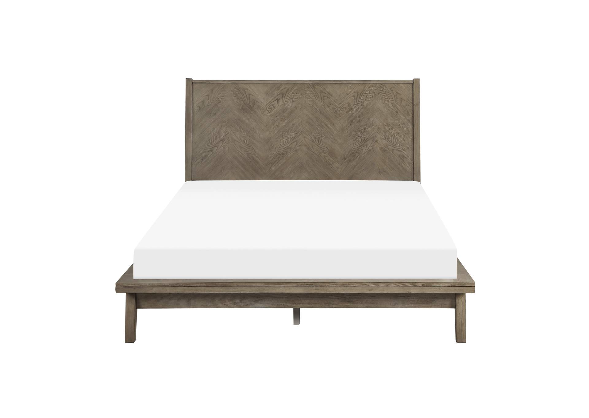 Brown Queen Platform Bed,Homelegance