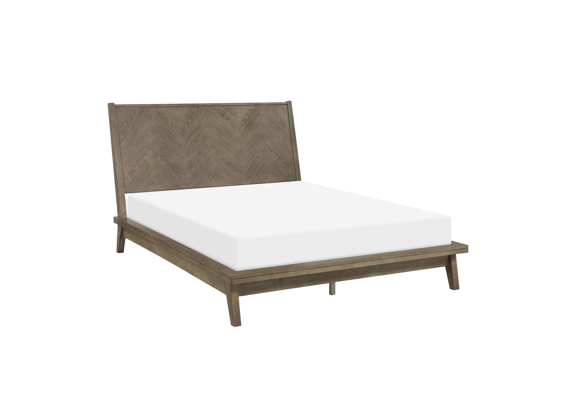 Brown Queen Platform Bed,Homelegance