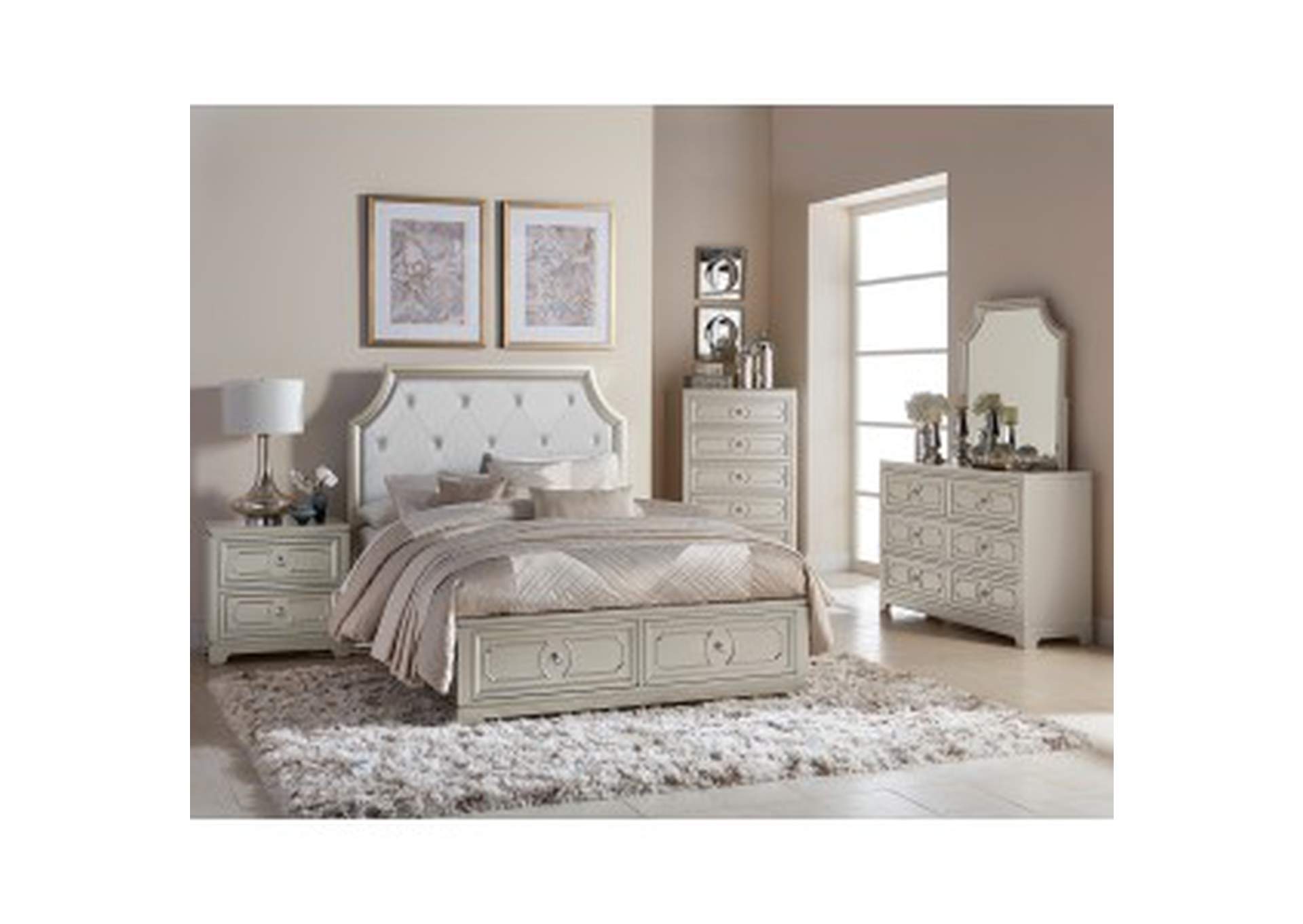 Libretto California King Platform Bed With Footboard Storage,Homelegance