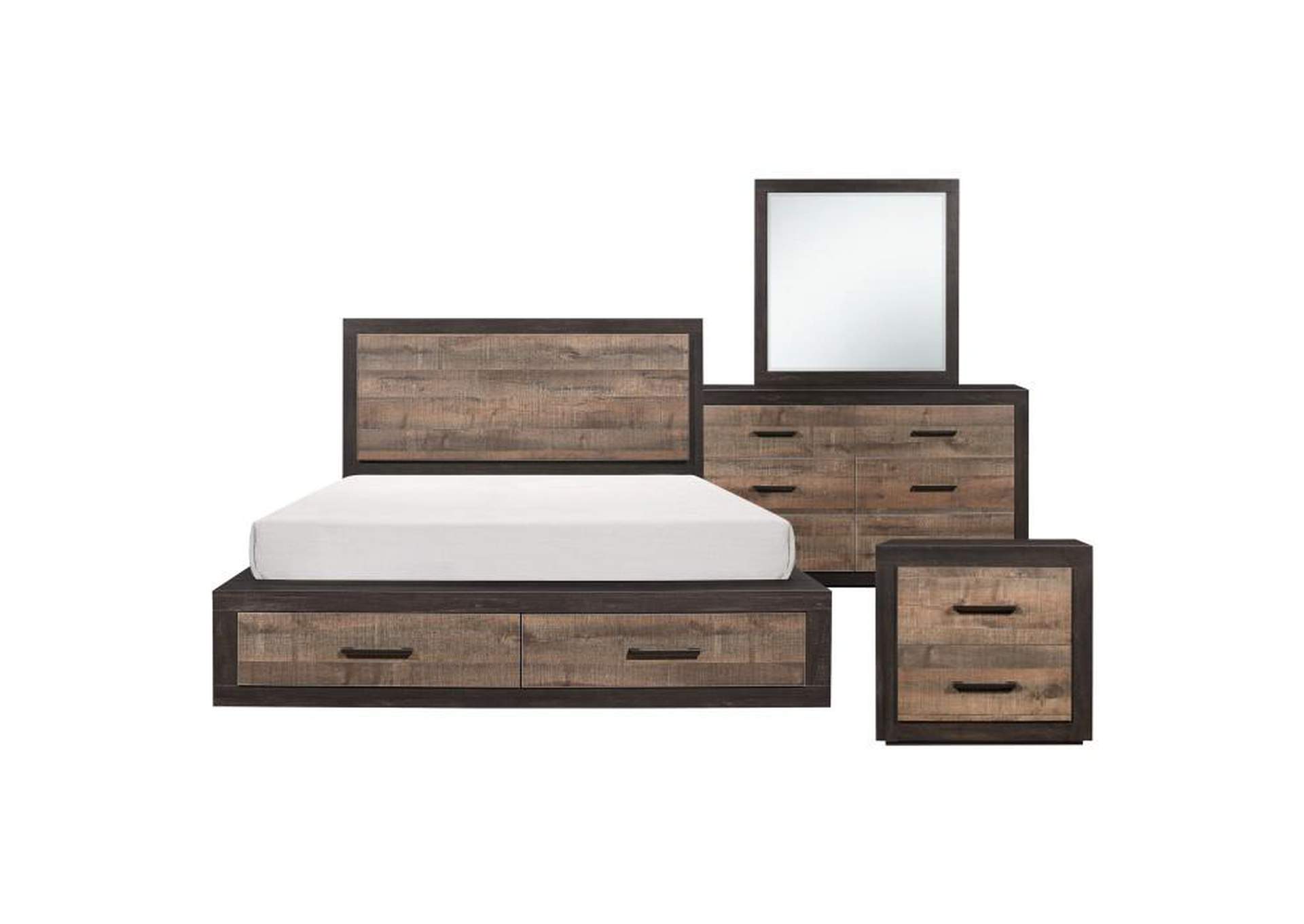 Miter 4 Piece Queen Bedroom Set,Homelegance