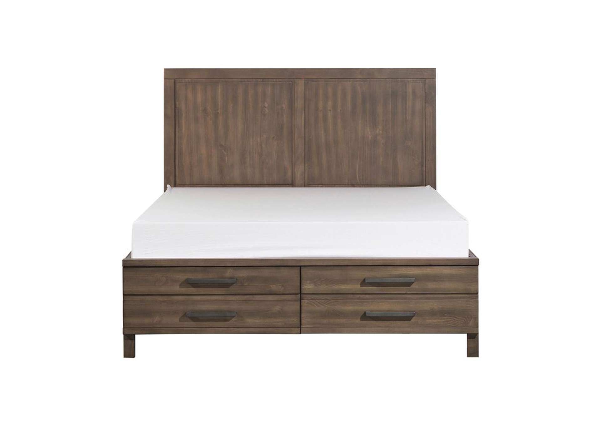 Bracco Queen Platform Bed With Footboard Storage,Homelegance