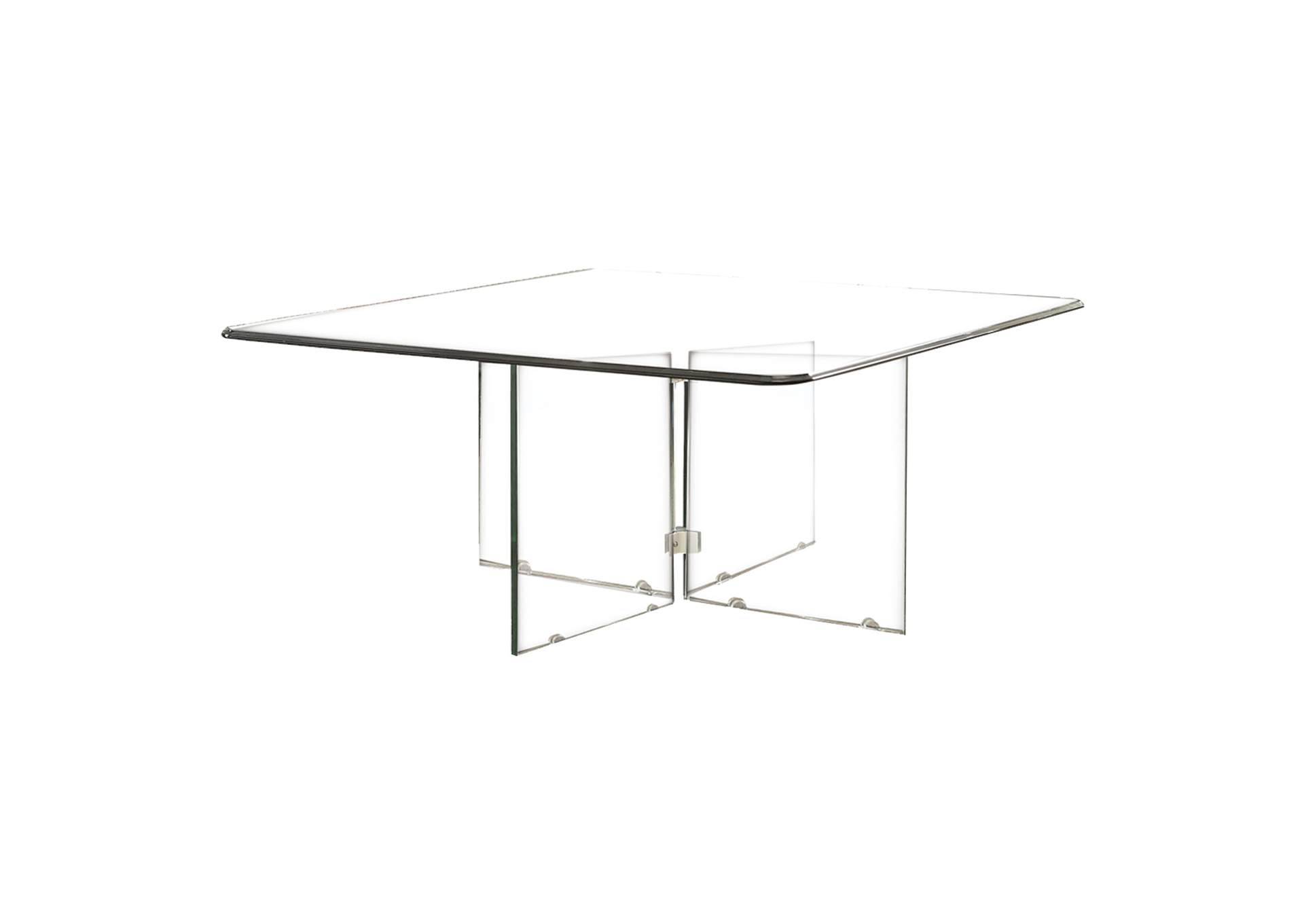 Alouette Clear Cocktail Table W/ All Glass,Homelegance