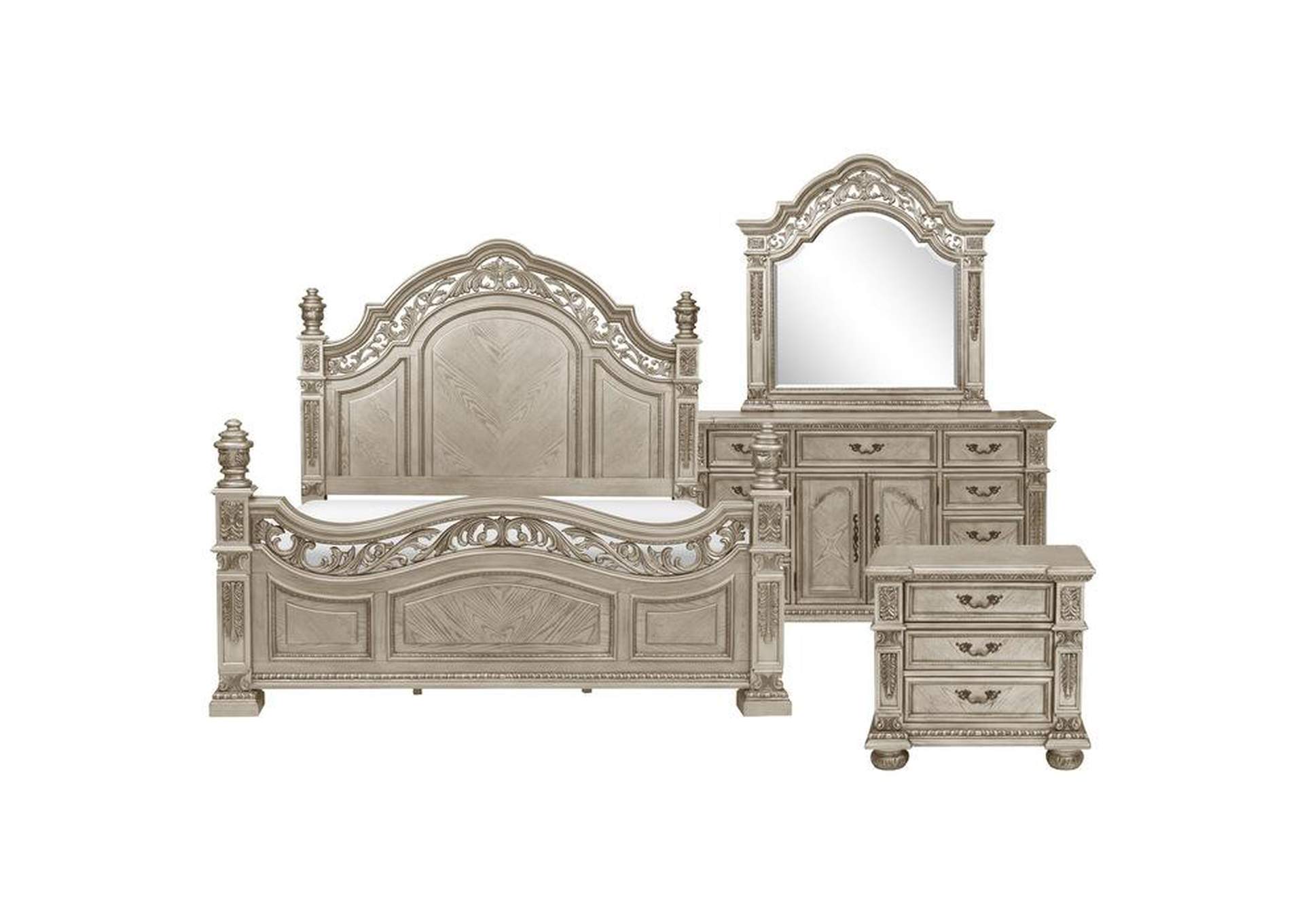 Catalonia 4 Piece Queen Bedroom Set,Homelegance