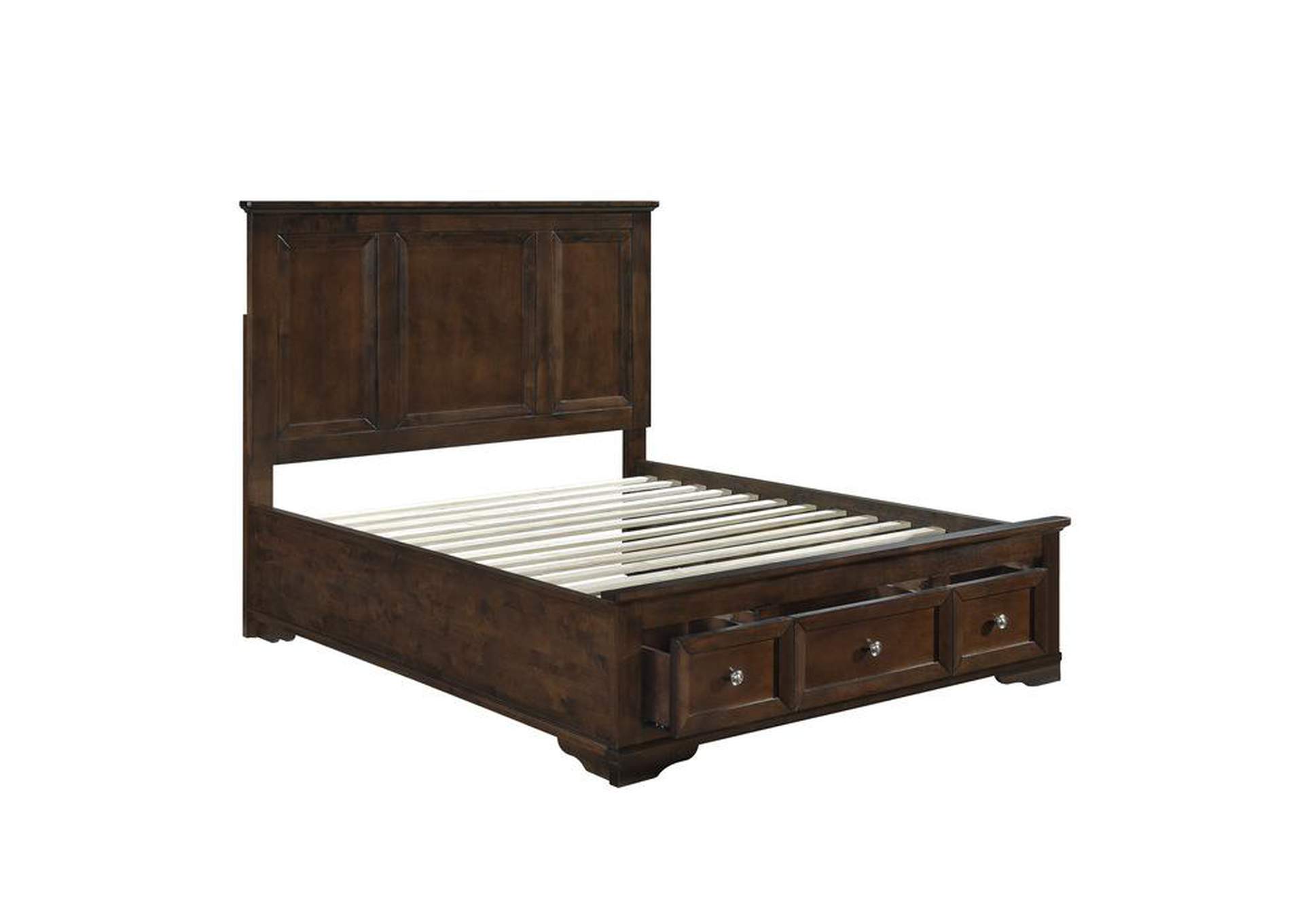 Eunice Queen Platform Bed With Footboard Storage,Homelegance