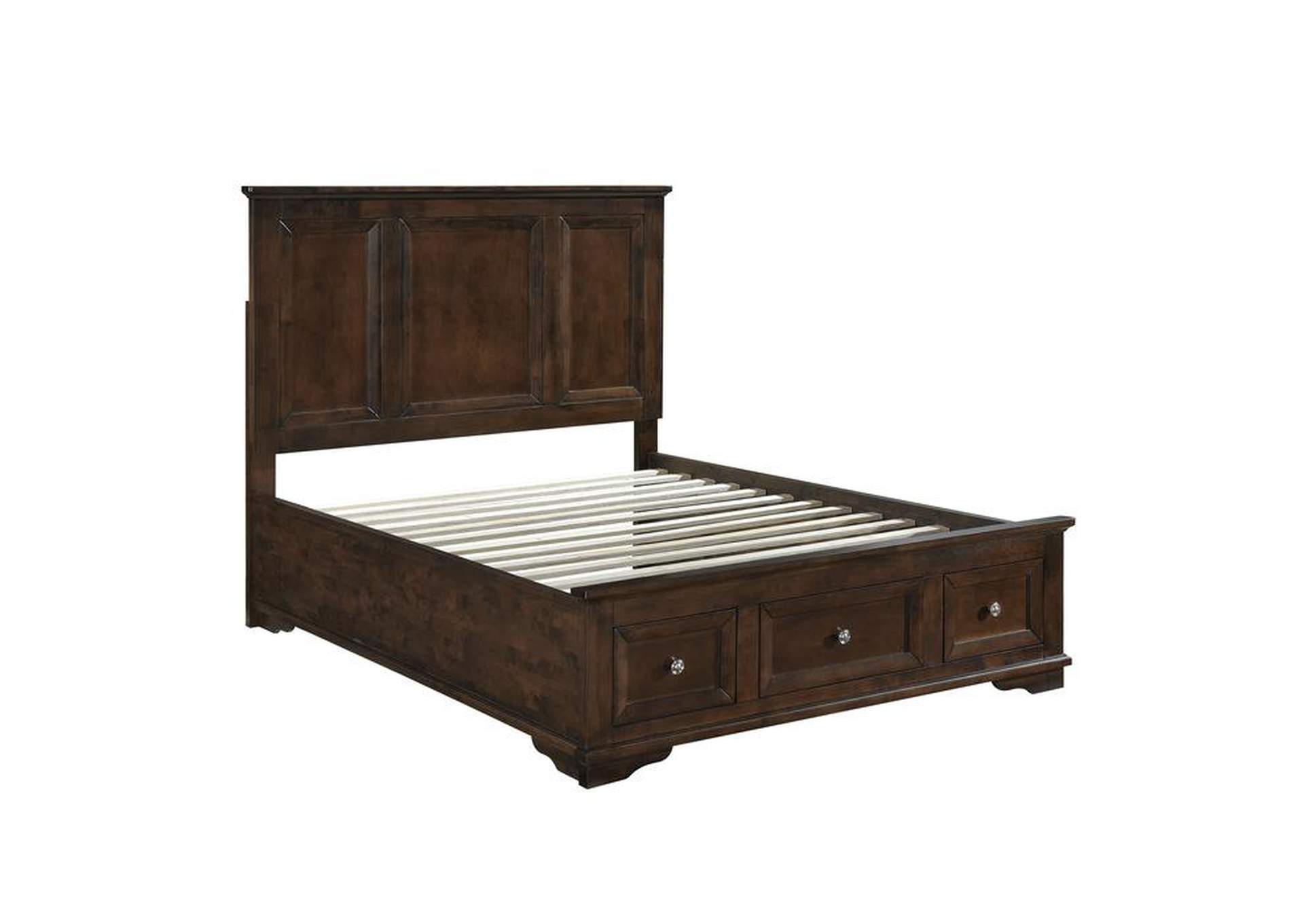 Eunice Eastern King Platform Bed With Footboard Storage,Homelegance