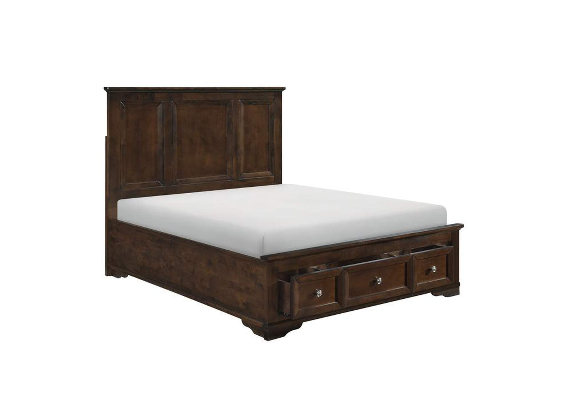 Eunice Eastern King Platform Bed With Footboard Storage,Homelegance