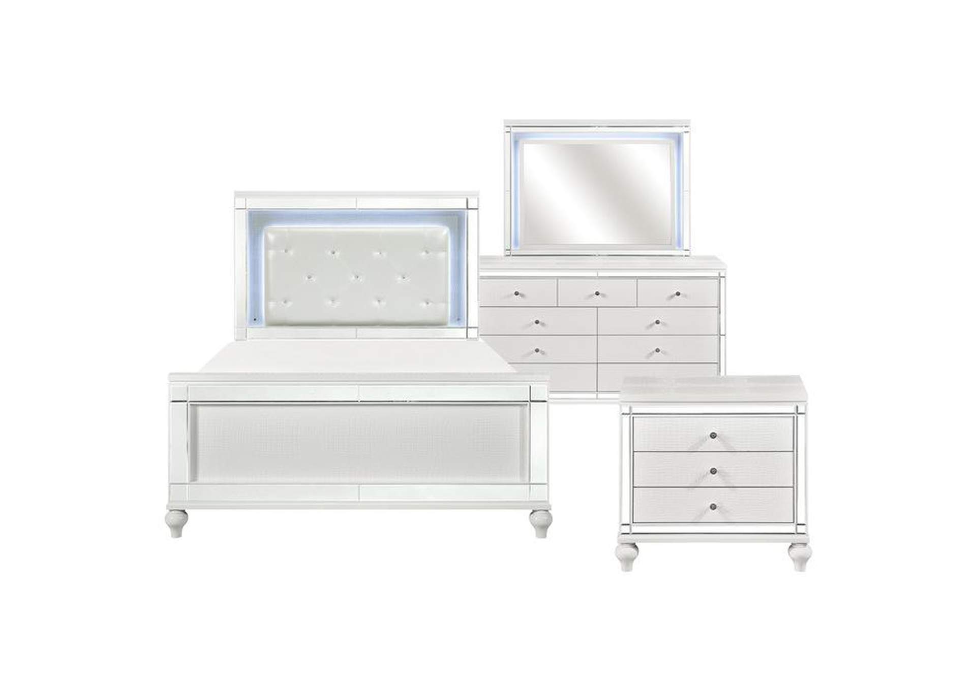 Alonza 4 Piece Queen Bedroom Set,Homelegance