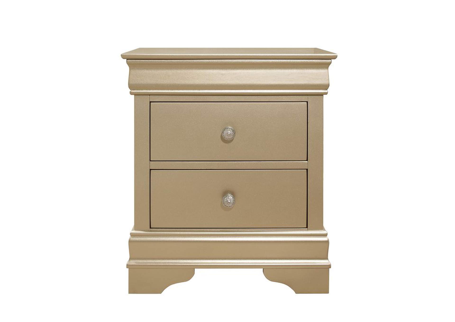 Night Stand W/Hidden Drawer Gold,Homelegance