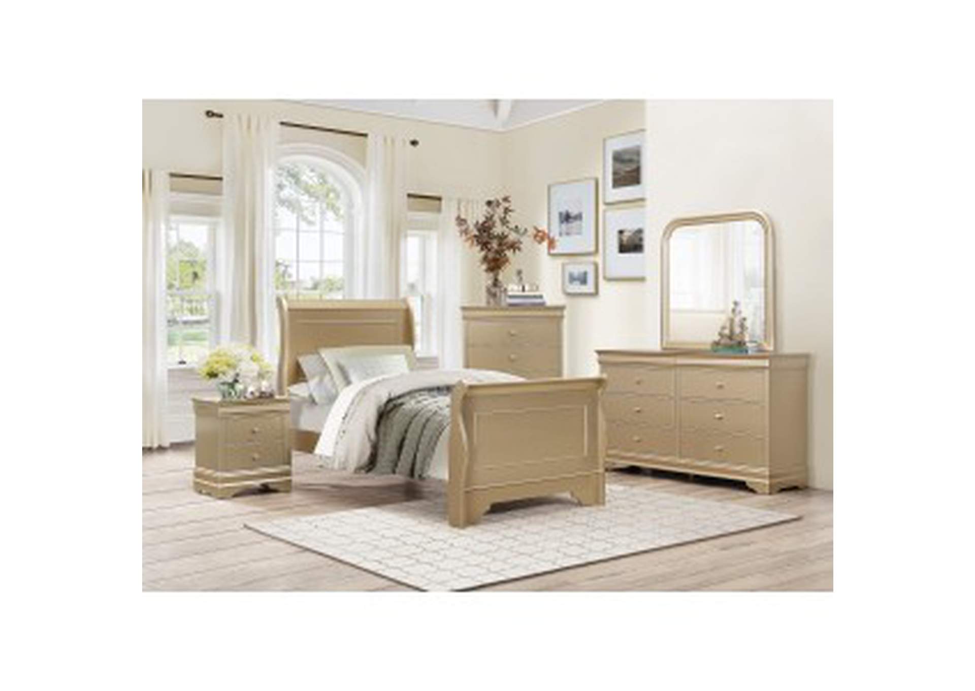 Abbeville Dresser, Two Hidden Drawers,Homelegance