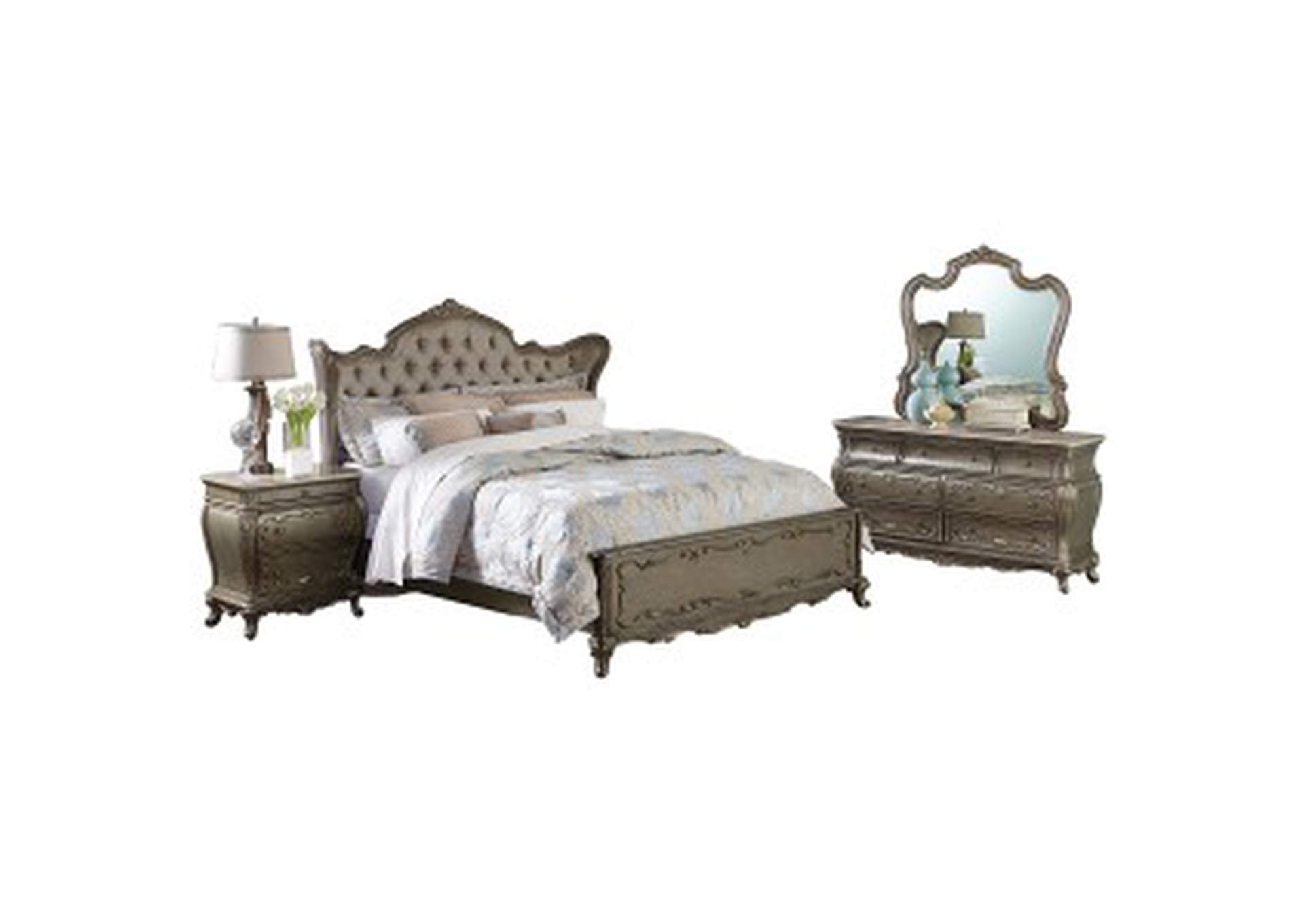 Florentina Eastern King Wing Bed,Homelegance