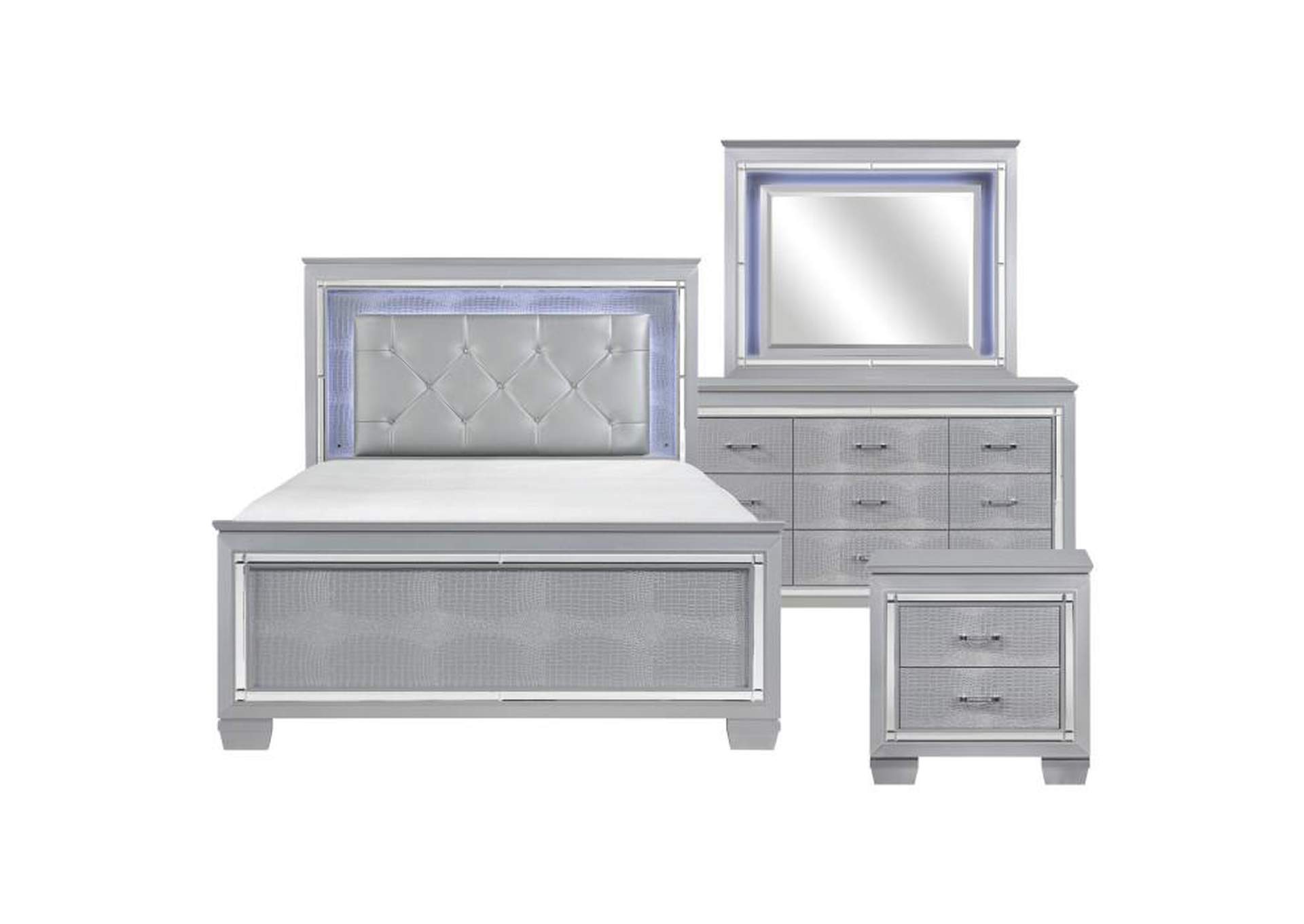Allura 4 Piece Queen Bedroom Set Wine 