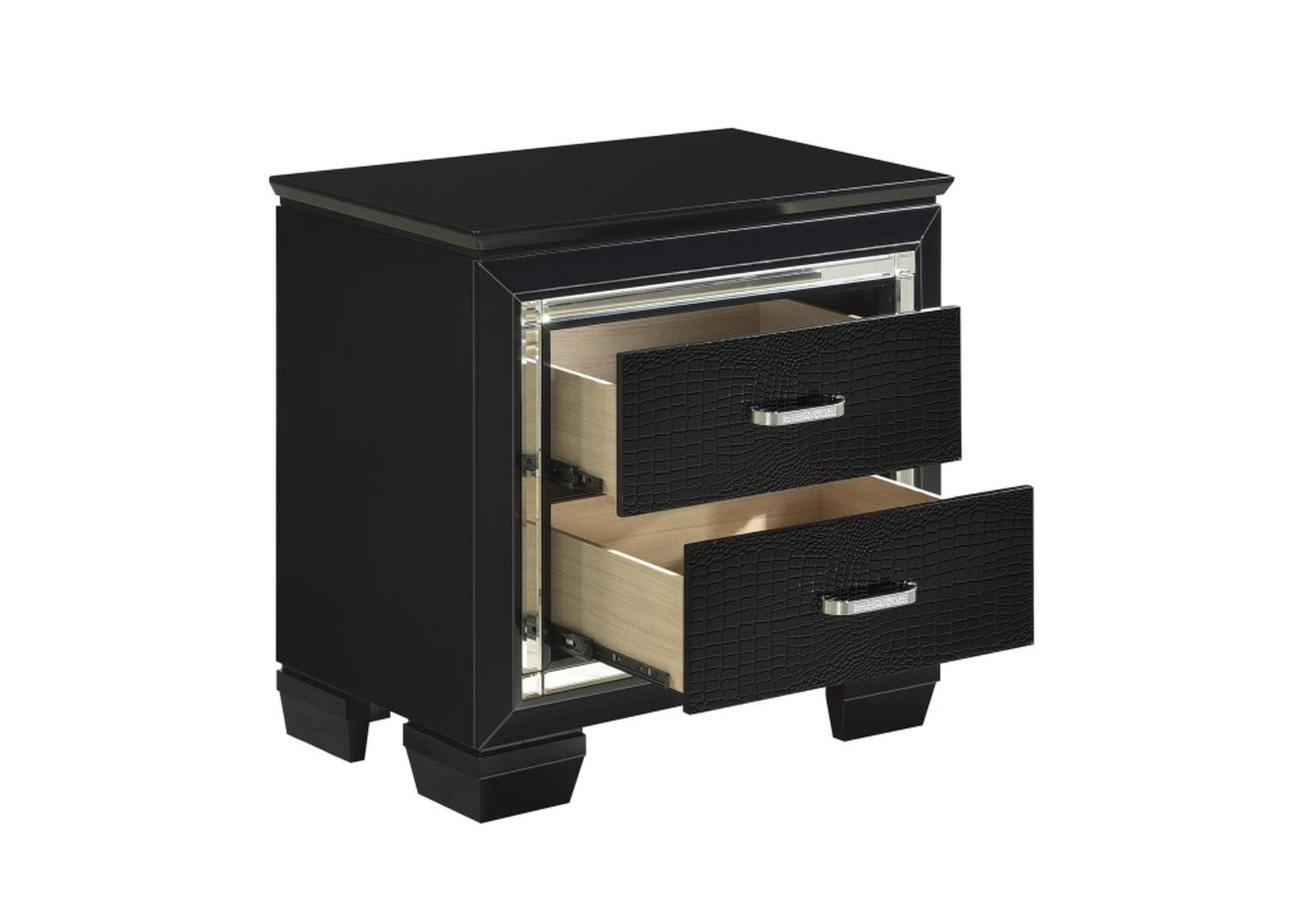 Allura Night Stand, LED Lighting,Homelegance