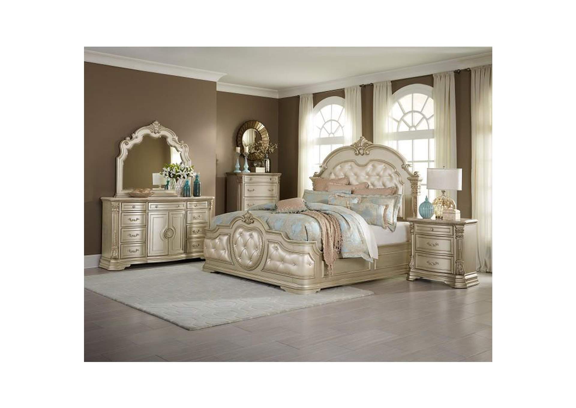Antoinetta Eastern King Bed,Homelegance