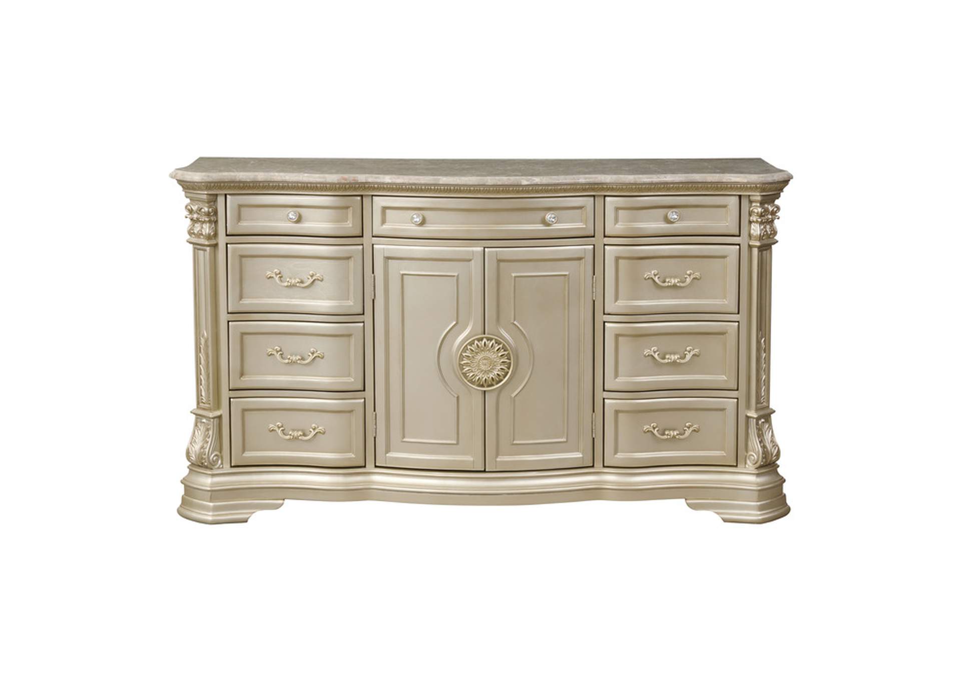 Antoinetta Dresser, Marble Top,Homelegance