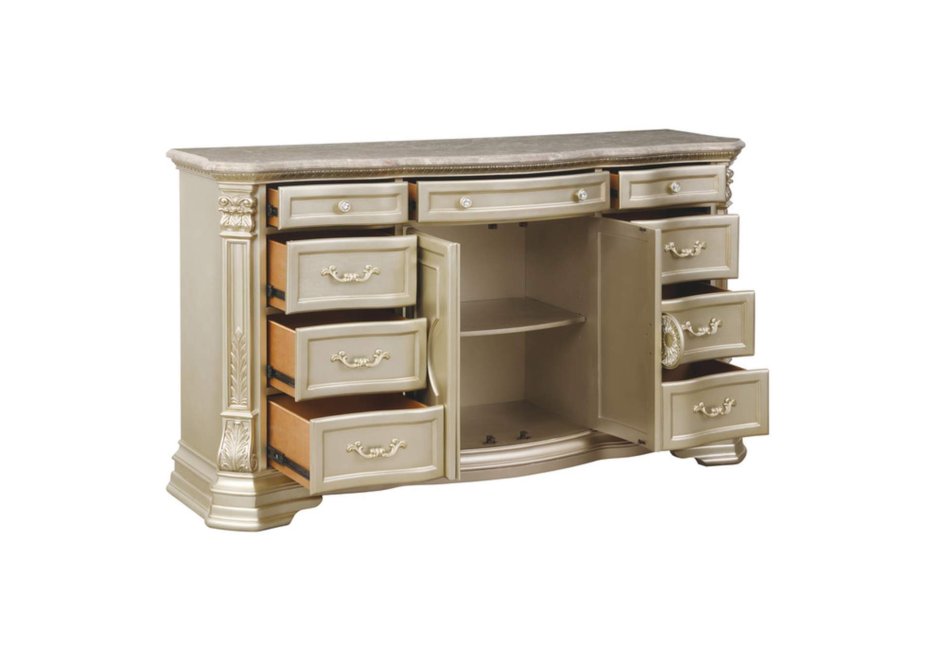 Antoinetta Dresser, Marble Top,Homelegance