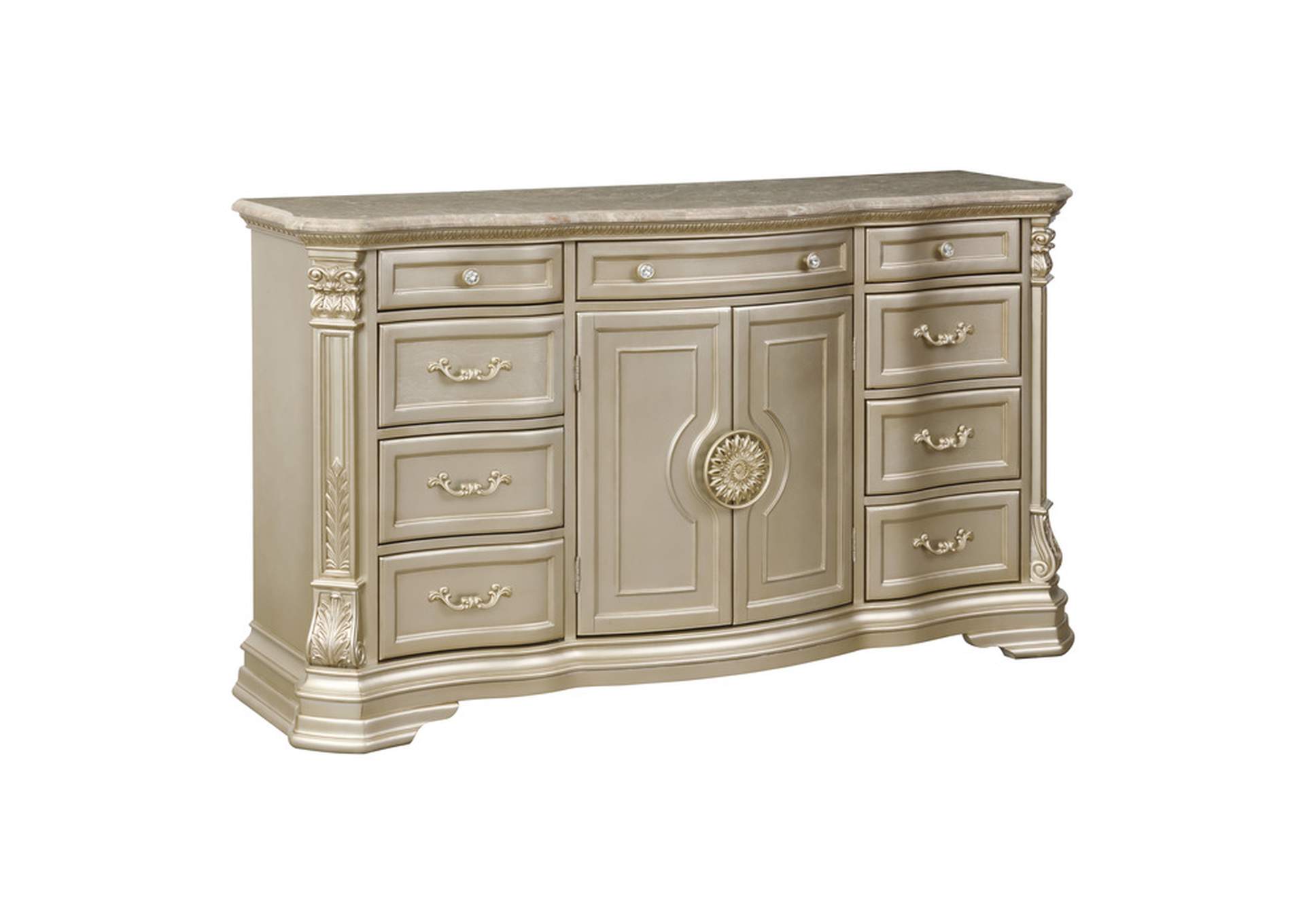 Antoinetta Dresser, Marble Top,Homelegance