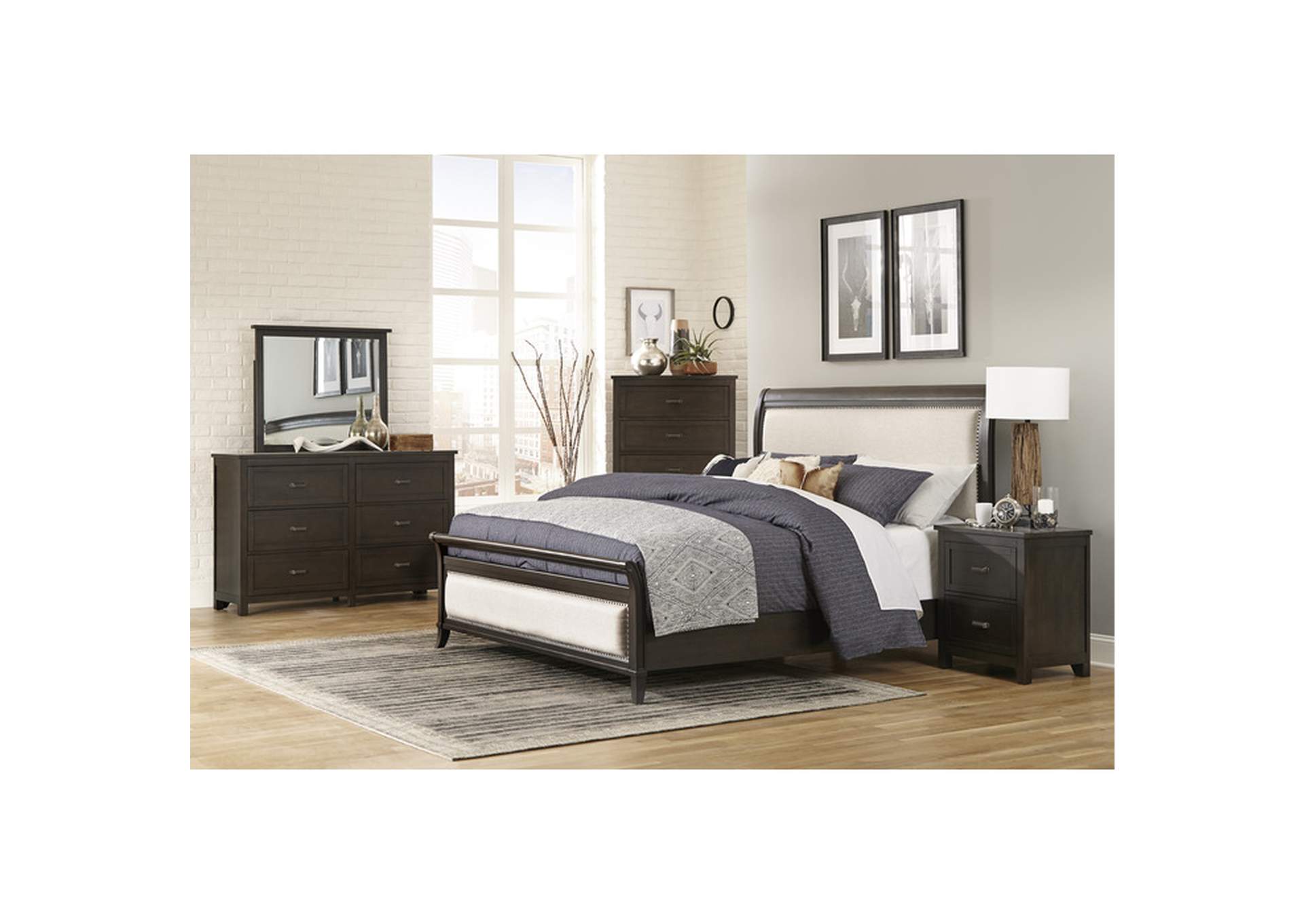 Hebron 4 Piece Queen Bedroom Set,Homelegance