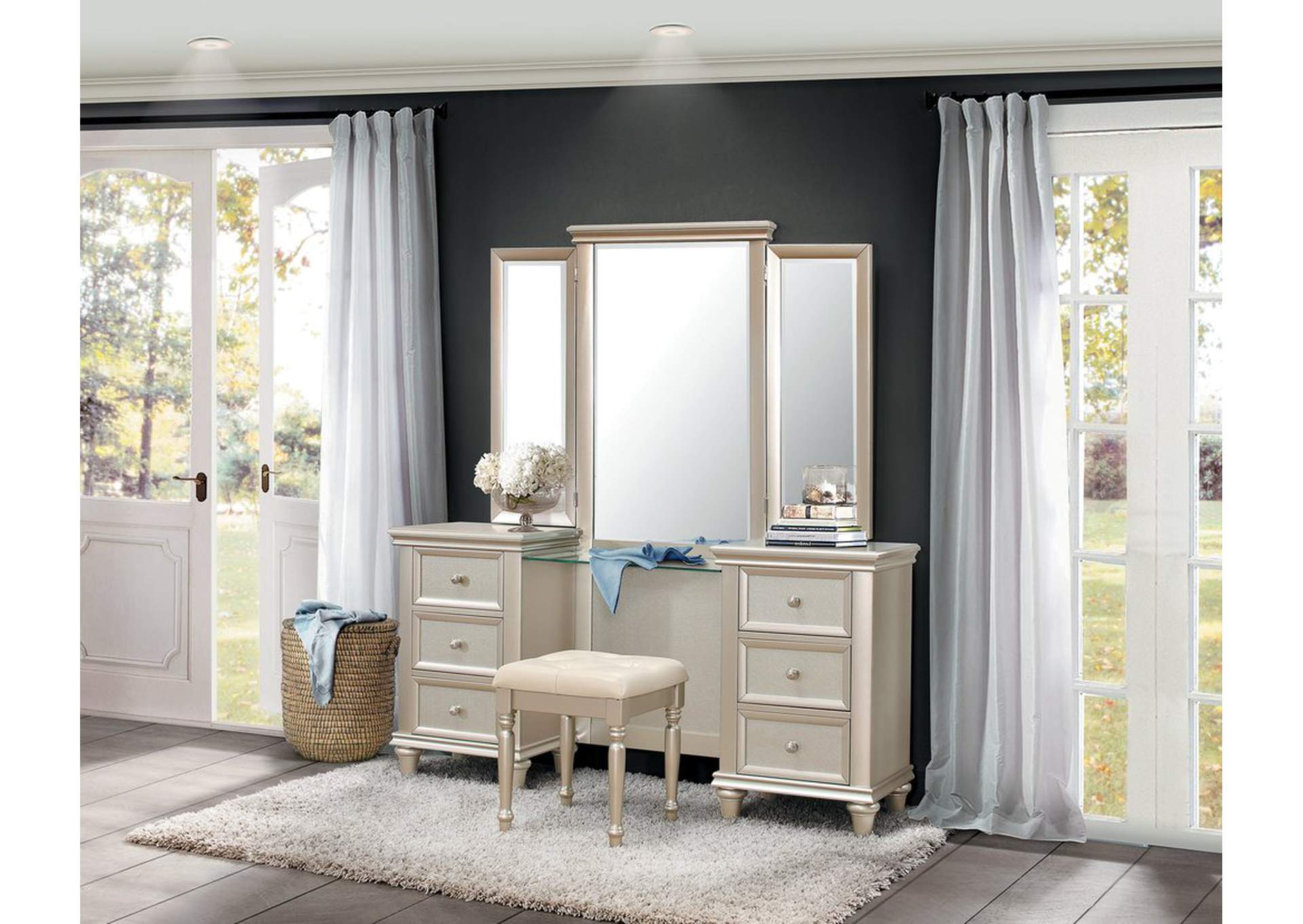 Vanity Stool [Single],Homelegance