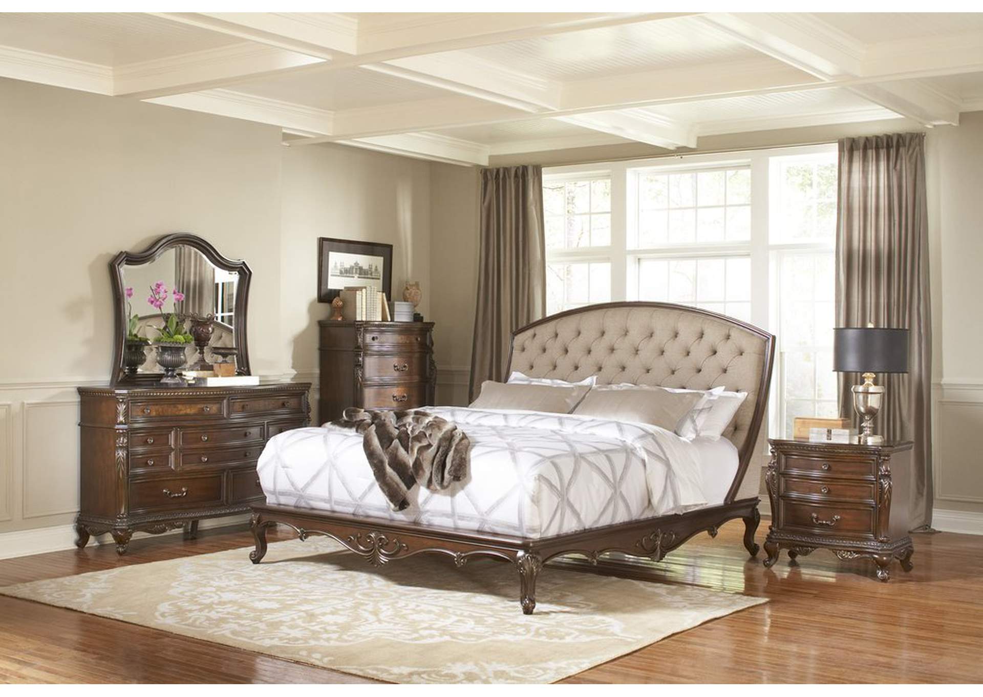 Night Stand, Cherry Finish,Homelegance
