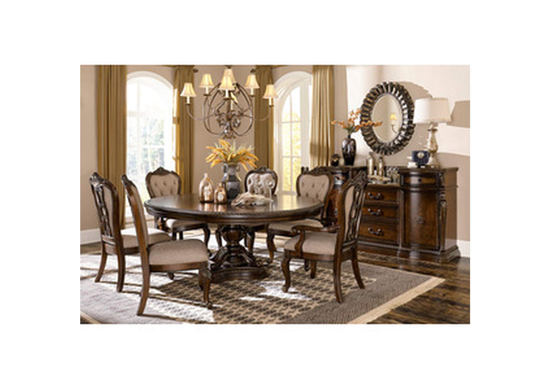 Bonaventure Park Round/Oval Dining Table,Homelegance